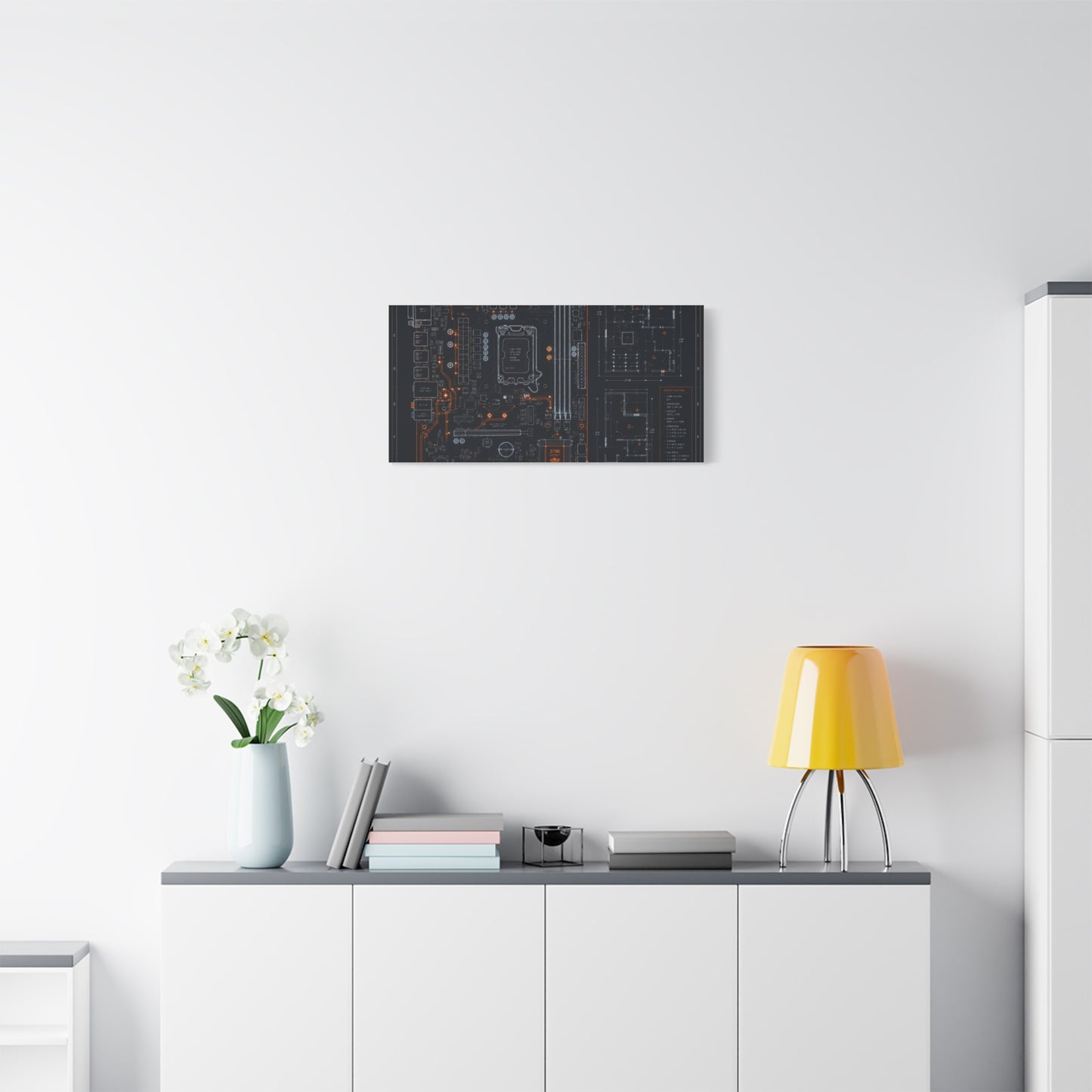 Custom Printed Circuit Board Matte Canvas Wall Art – 60 Sizes, Vertical, Horizontal & Square