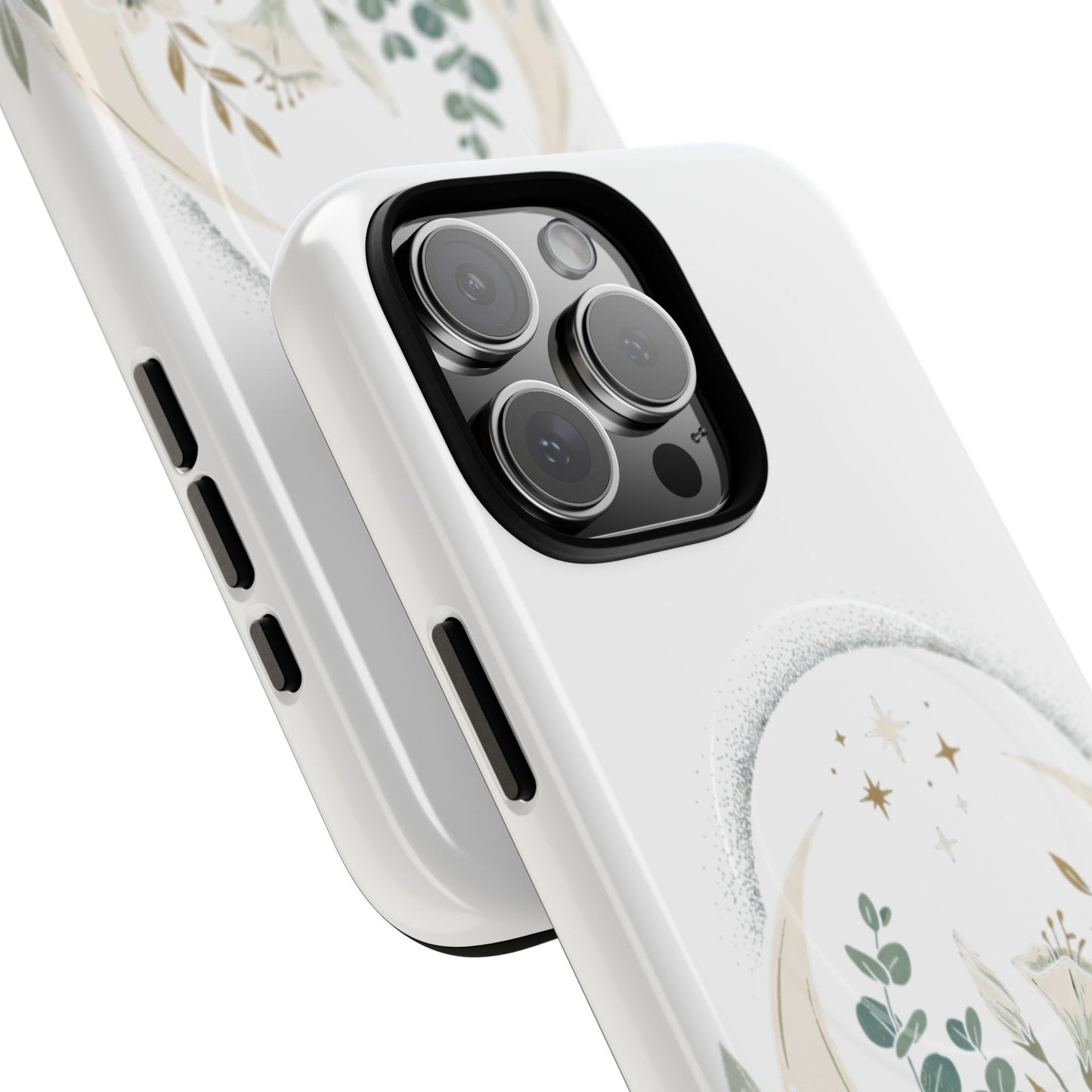 Custom Printed Botanical Phone Case – MagSafe Compatible, Dual-Layer, Glossy or Matte