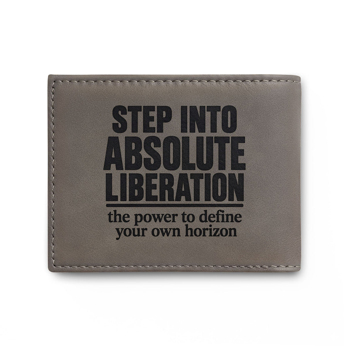 Custom Engraved Forged in Hardship Bi-Fold Wallet – Resilience & Absolute Liberation Inspirational Gift - Mayon Finds