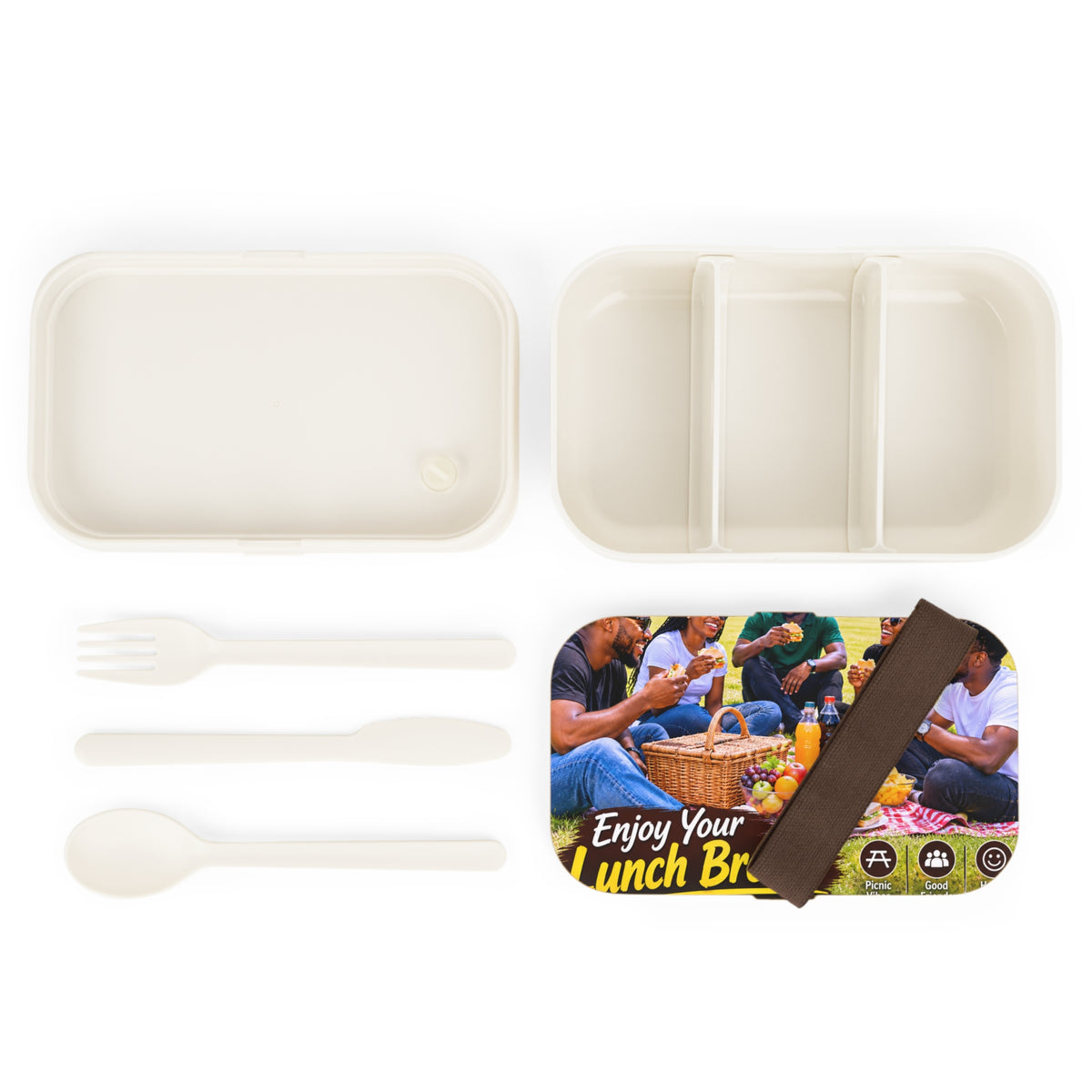 Custom Printed Enjoy Your Lunch Break Picnic Bento Lunch Box