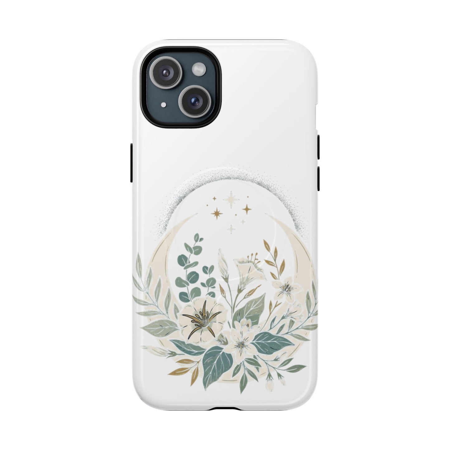 Custom Printed Botanical Phone Case – MagSafe Compatible, Dual-Layer, Glossy or Matte