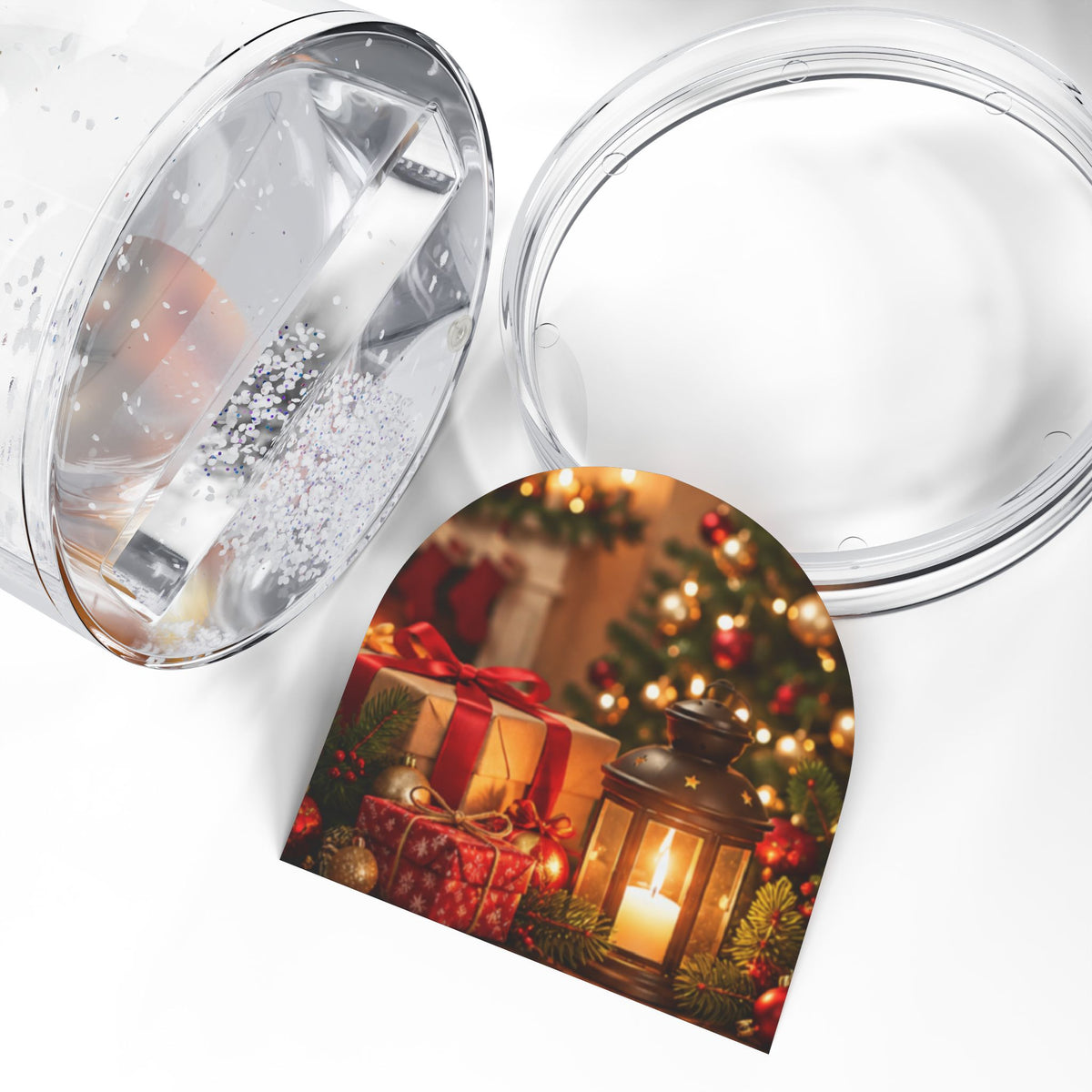 Custom Printed Christmas Lantern Snow Globe — Cozy Holiday Gift Decor - Mayon Finds