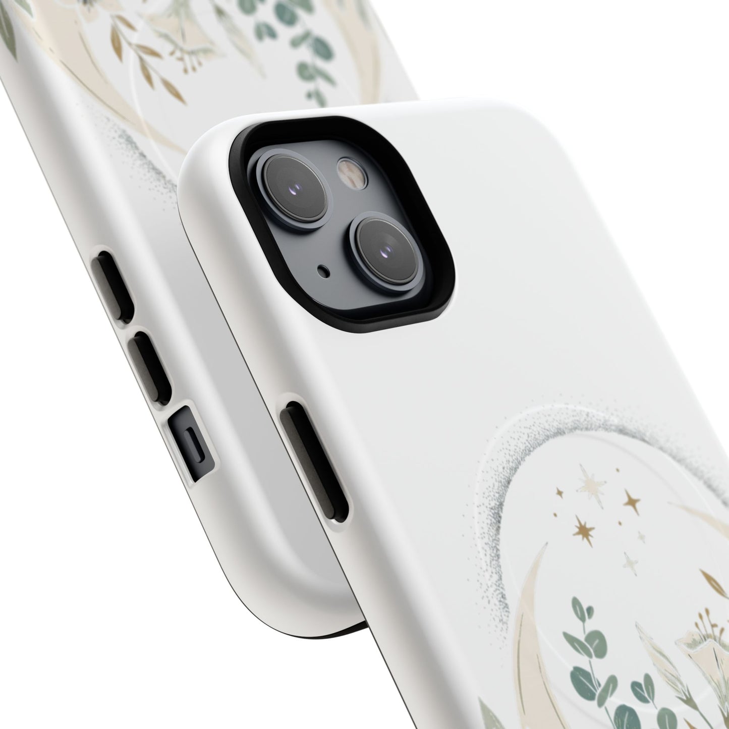 Custom Printed Botanical Phone Case – MagSafe Compatible, Dual-Layer, Glossy or Matte