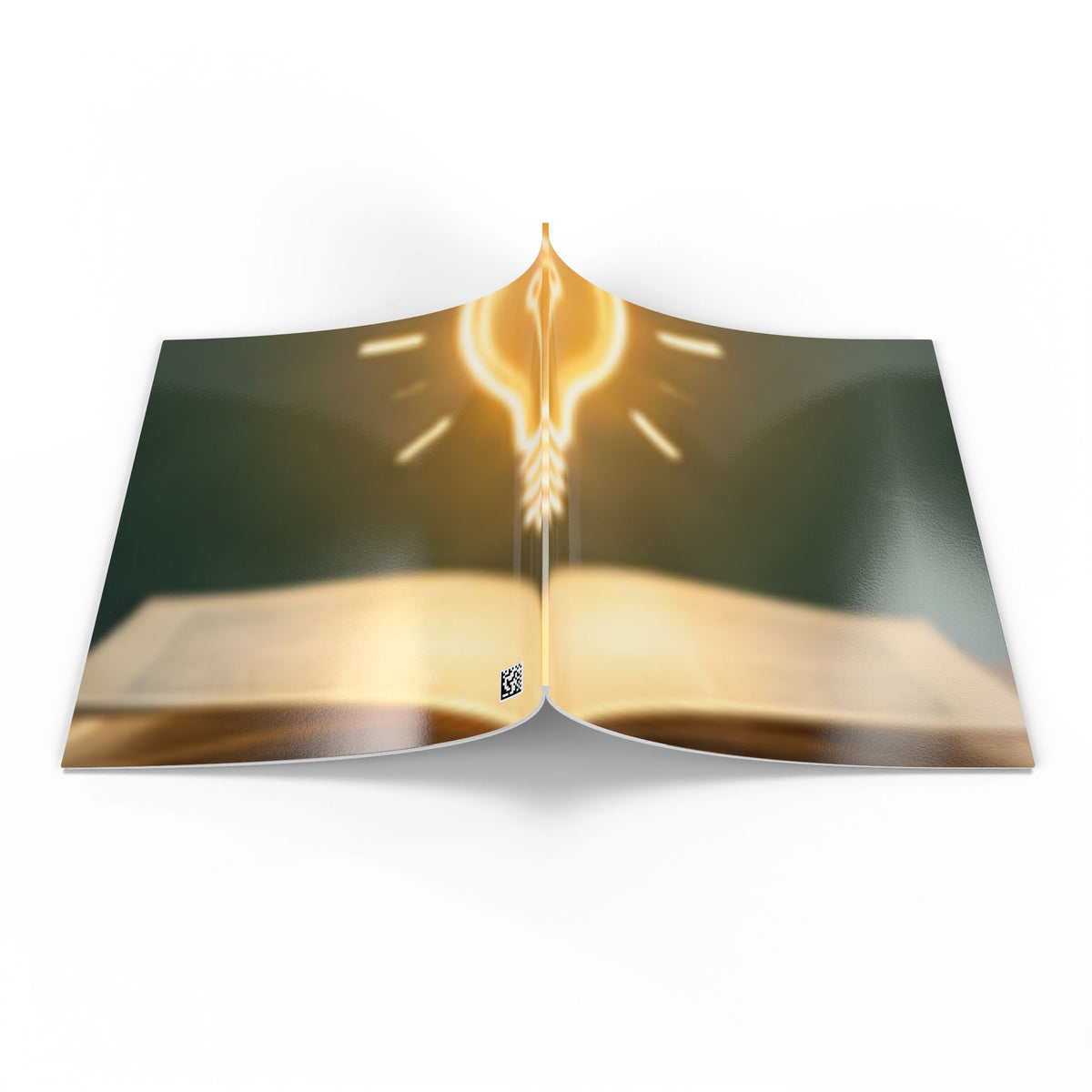 Custom Printed Softcover Photo Book — Inspirational Lightbulb & Open Book Design (Ideas, Creativity Photo Album) - Mayon Finds