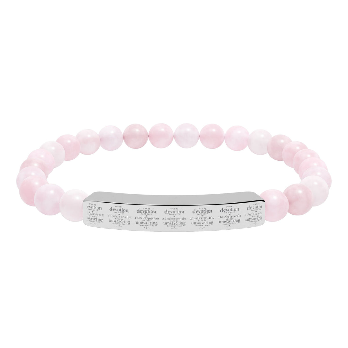 Custom Engraved Natural Stone Engraved Bar Bracelet - Mayon Finds