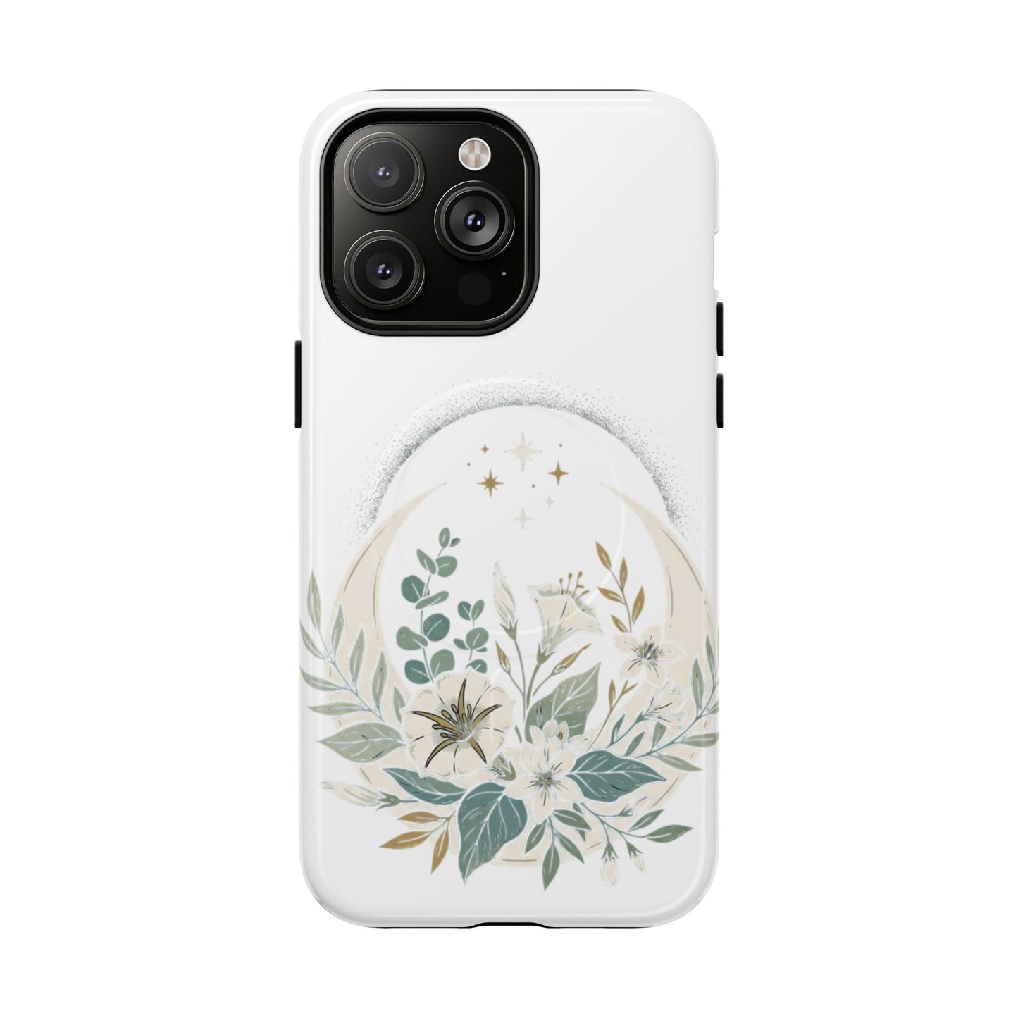 Custom Printed Botanical Phone Case – MagSafe Compatible, Dual-Layer, Glossy or Matte