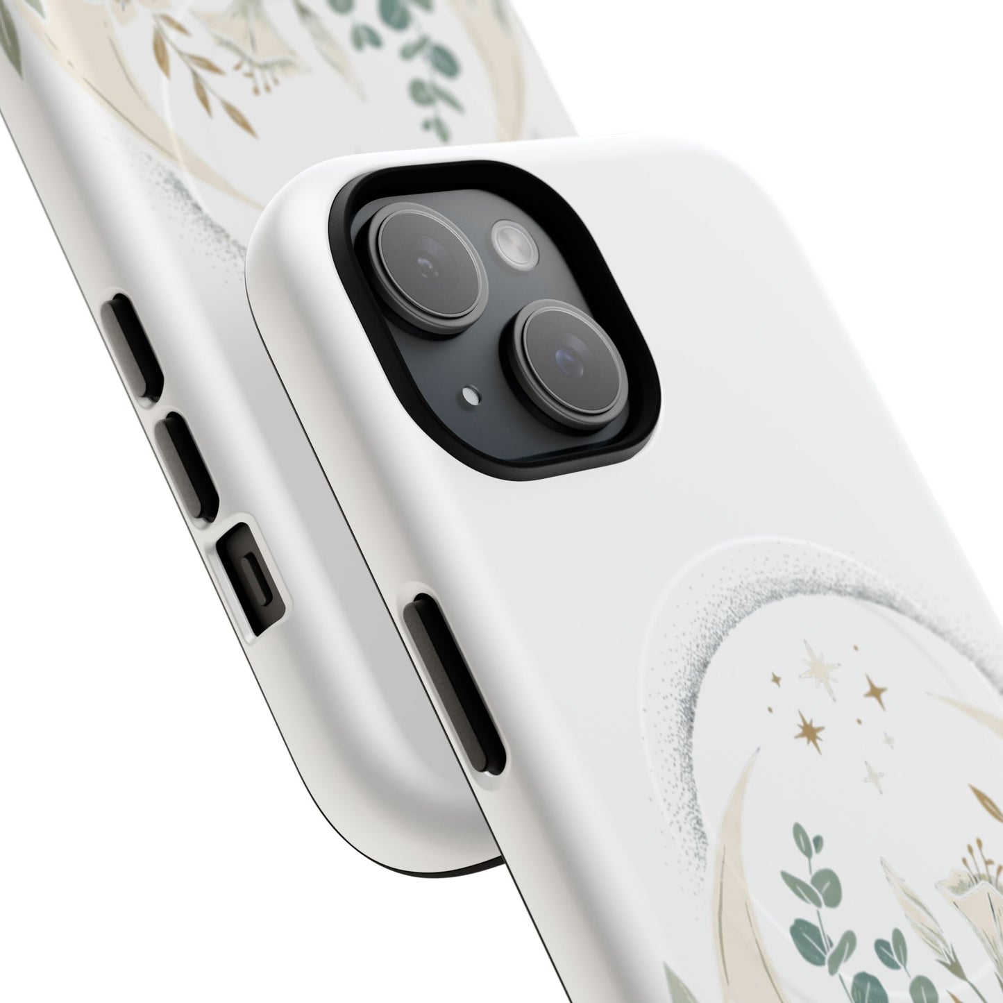 Custom Printed Botanical Phone Case – MagSafe Compatible, Dual-Layer, Glossy or Matte