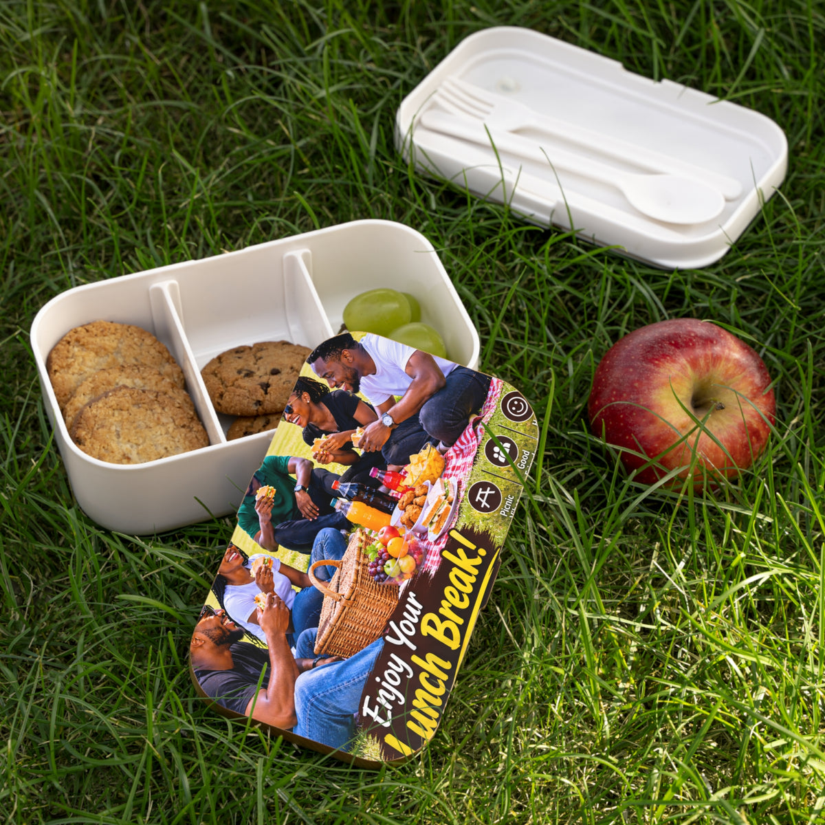 Custom Printed Enjoy Your Lunch Break Picnic Bento Lunch Box