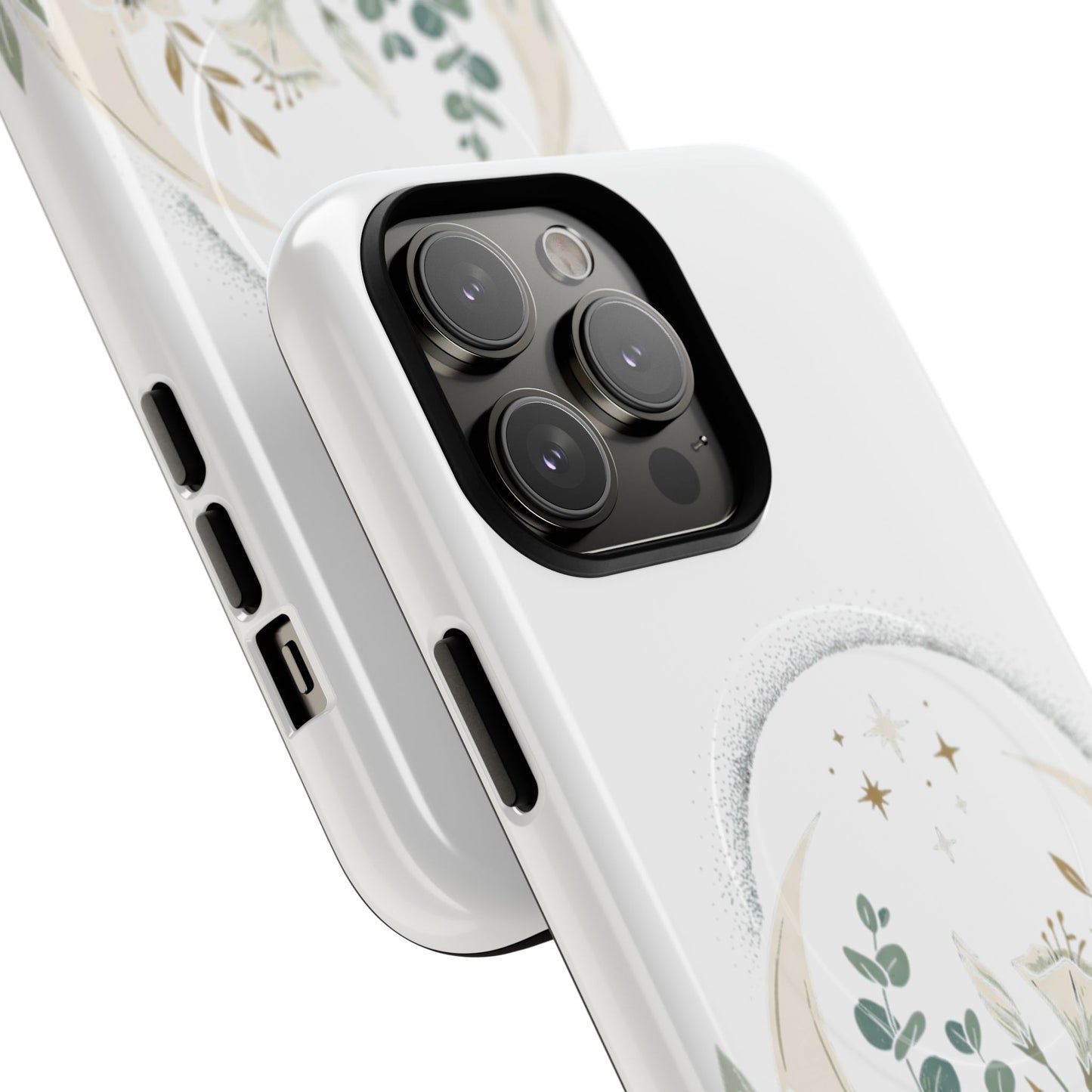 Custom Printed Botanical Phone Case – MagSafe Compatible, Dual-Layer, Glossy or Matte