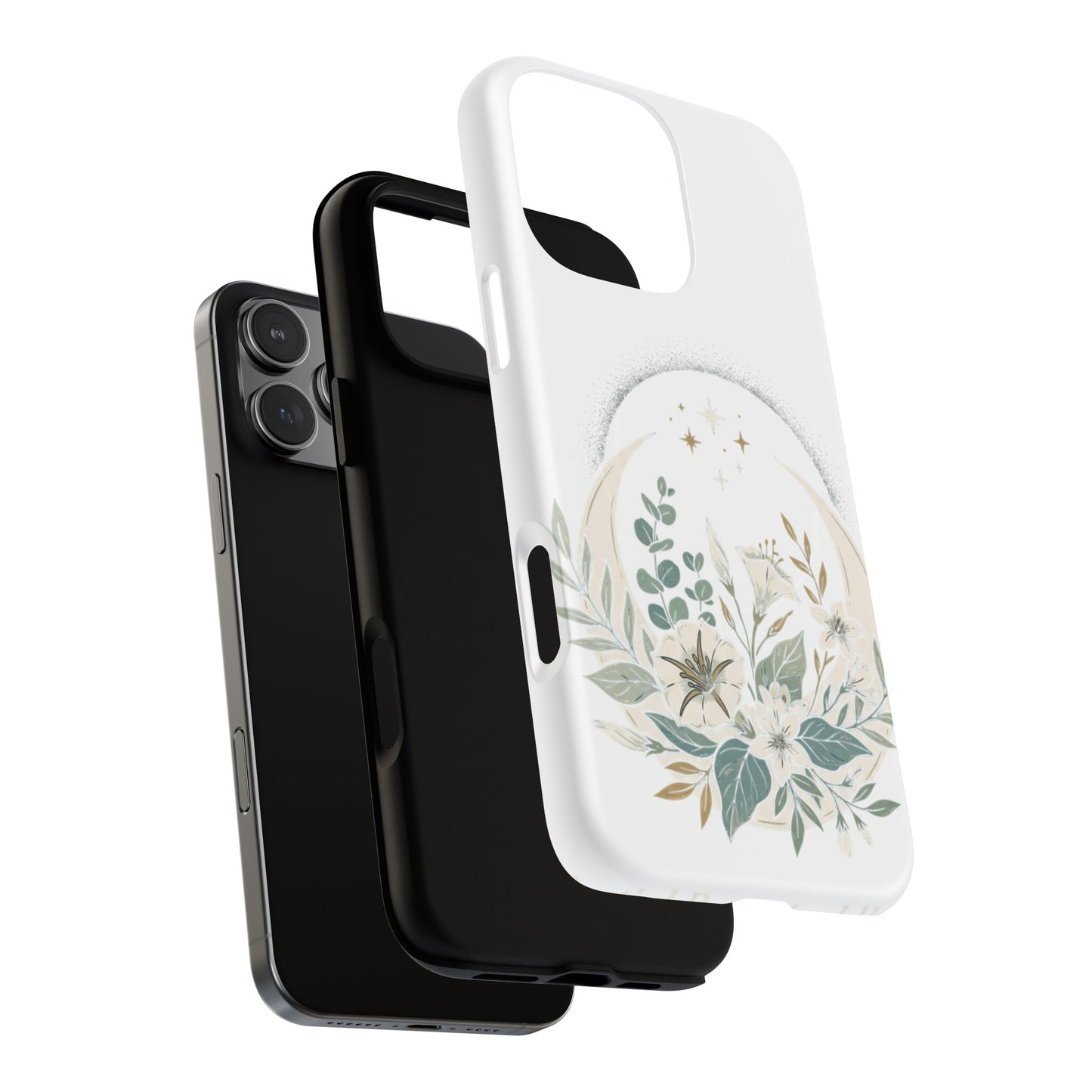 Custom Printed Botanical Phone Case – MagSafe Compatible, Dual-Layer, Glossy or Matte