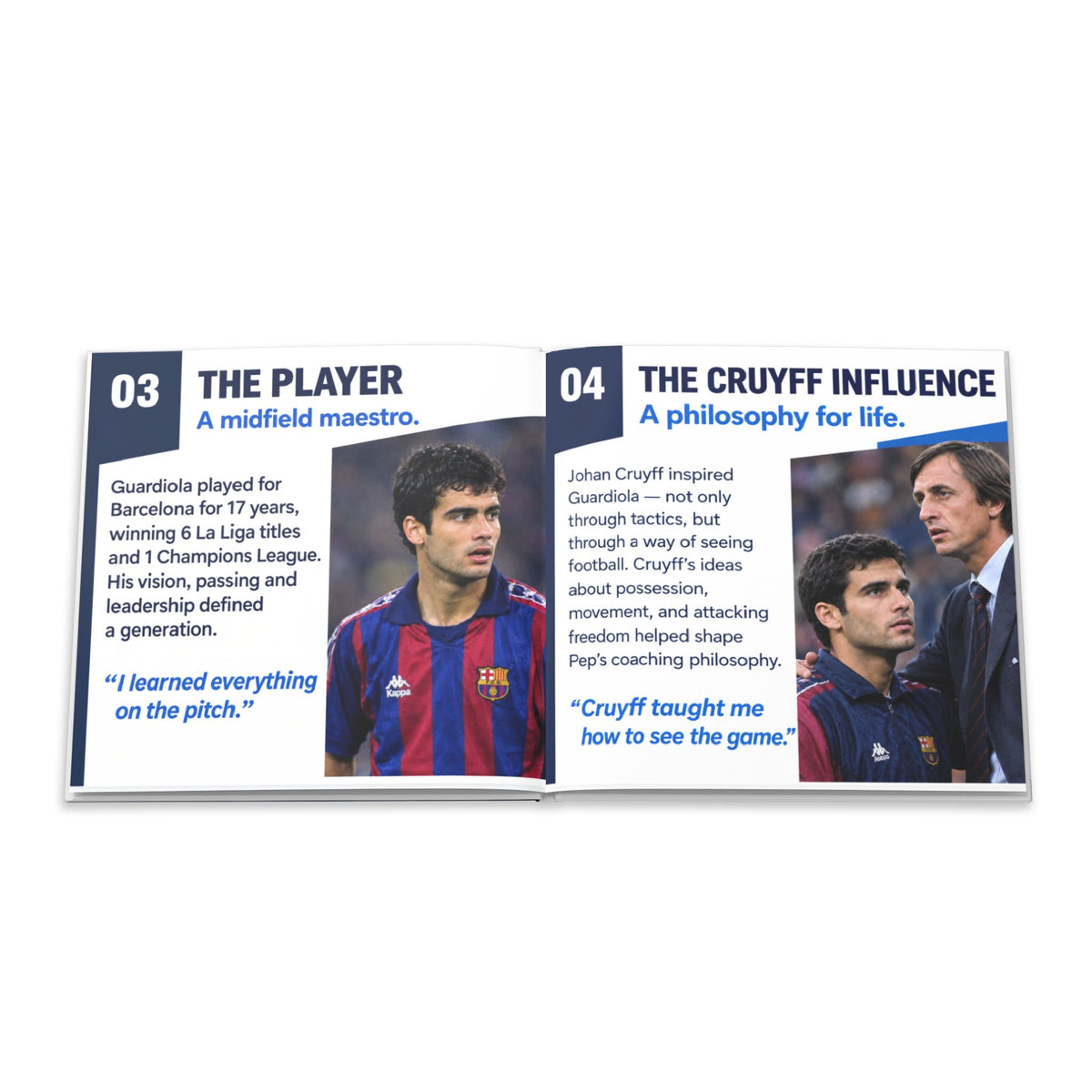 Custom Printed Pep Guardiola The Mind Behind the Game Hardcover Photo Book - Mayon Finds