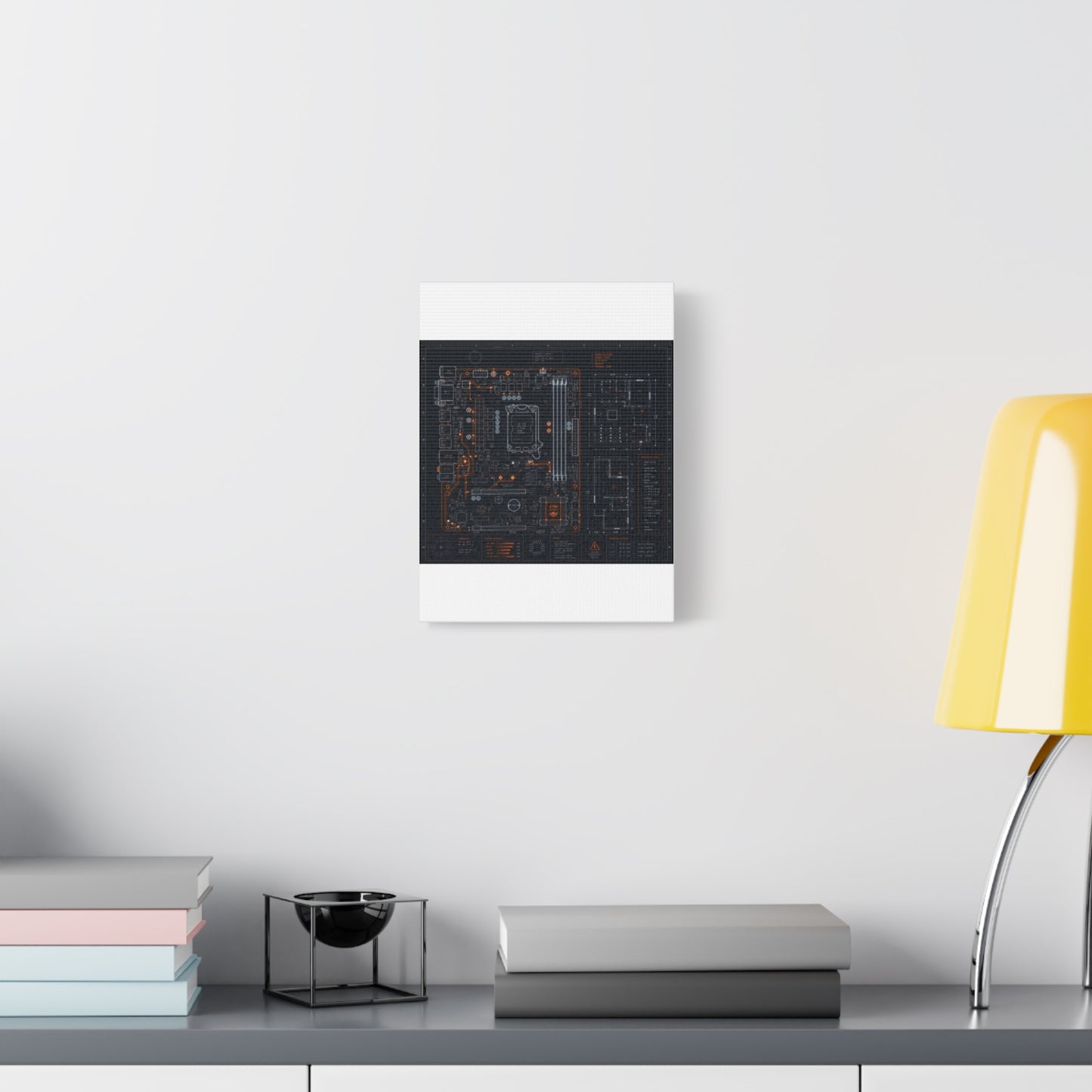 Custom Printed Circuit Board Matte Canvas Wall Art – 60 Sizes, Vertical, Horizontal & Square