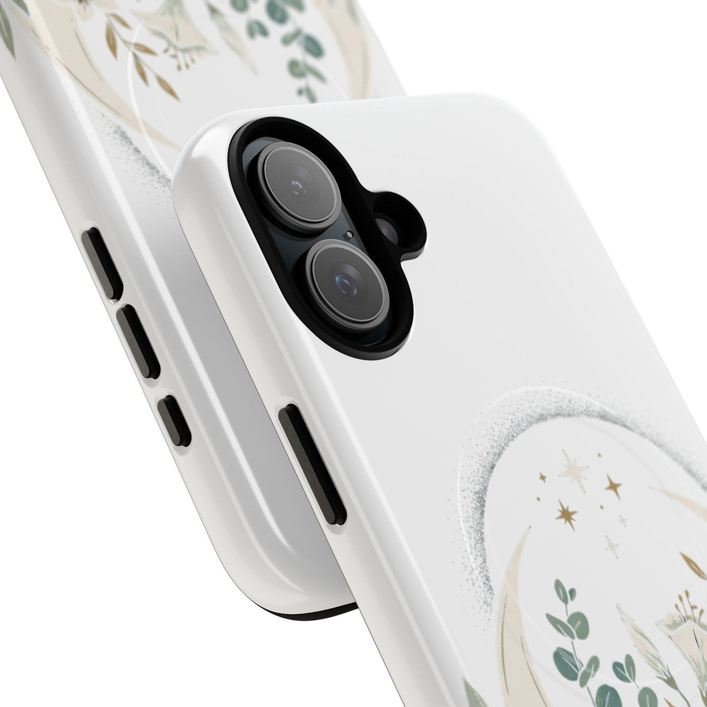 Custom Printed Botanical Phone Case – MagSafe Compatible, Dual-Layer, Glossy or Matte