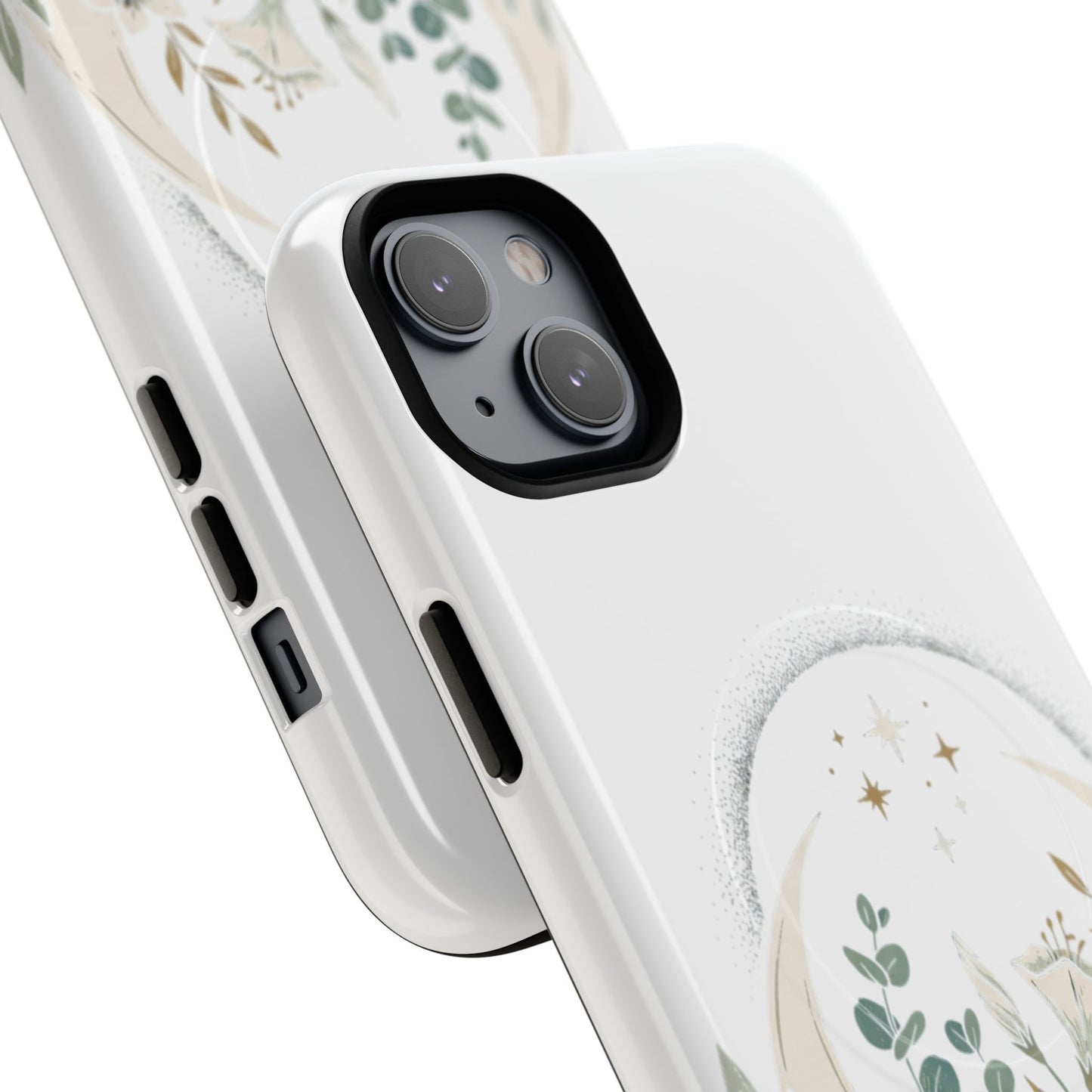 Custom Printed Botanical Phone Case – MagSafe Compatible, Dual-Layer, Glossy or Matte