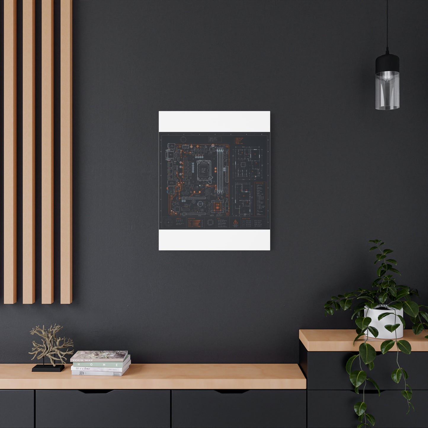 Custom Printed Circuit Board Matte Canvas Wall Art – 60 Sizes, Vertical, Horizontal & Square