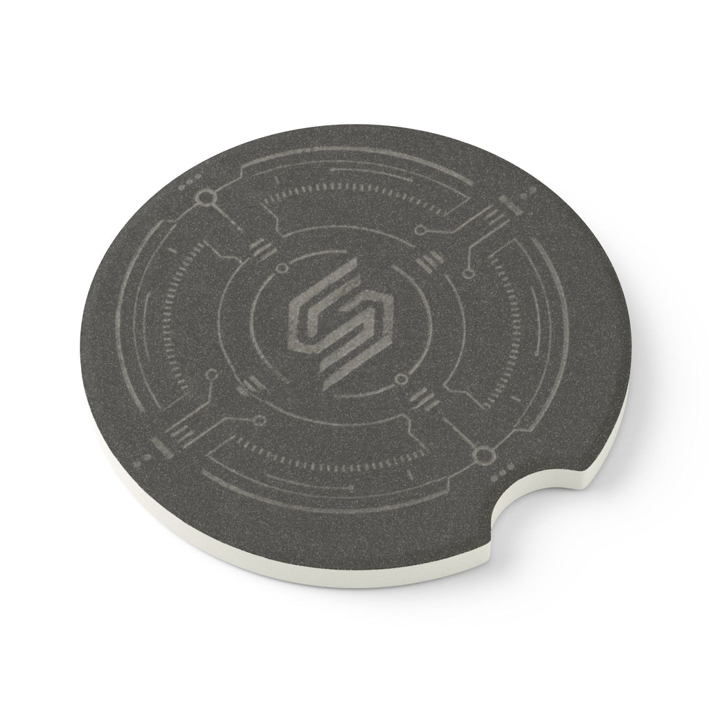 Soapstone Car Coaster — Tech Emblem Drink Holder