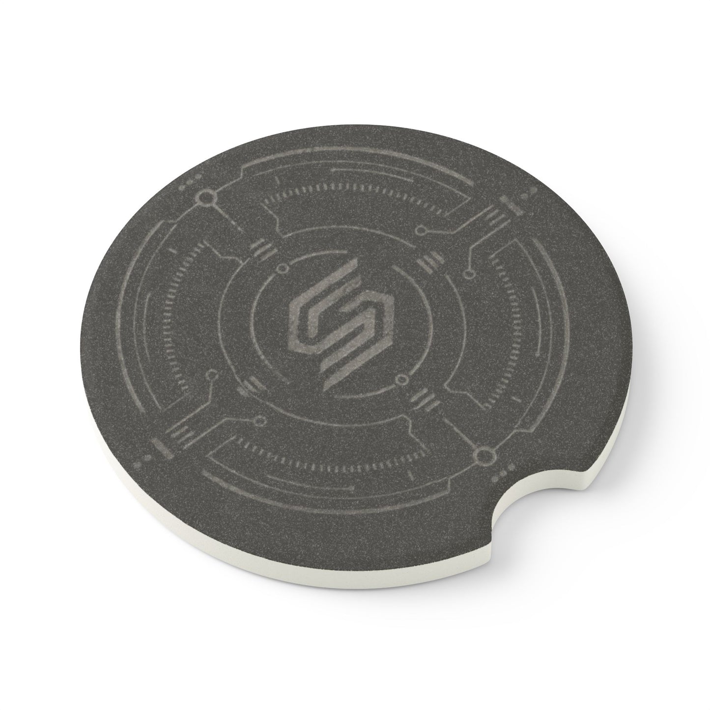 Custom Printed Soapstone Car Coaster – Tech Emblem, Sets of 1, 2 or 4