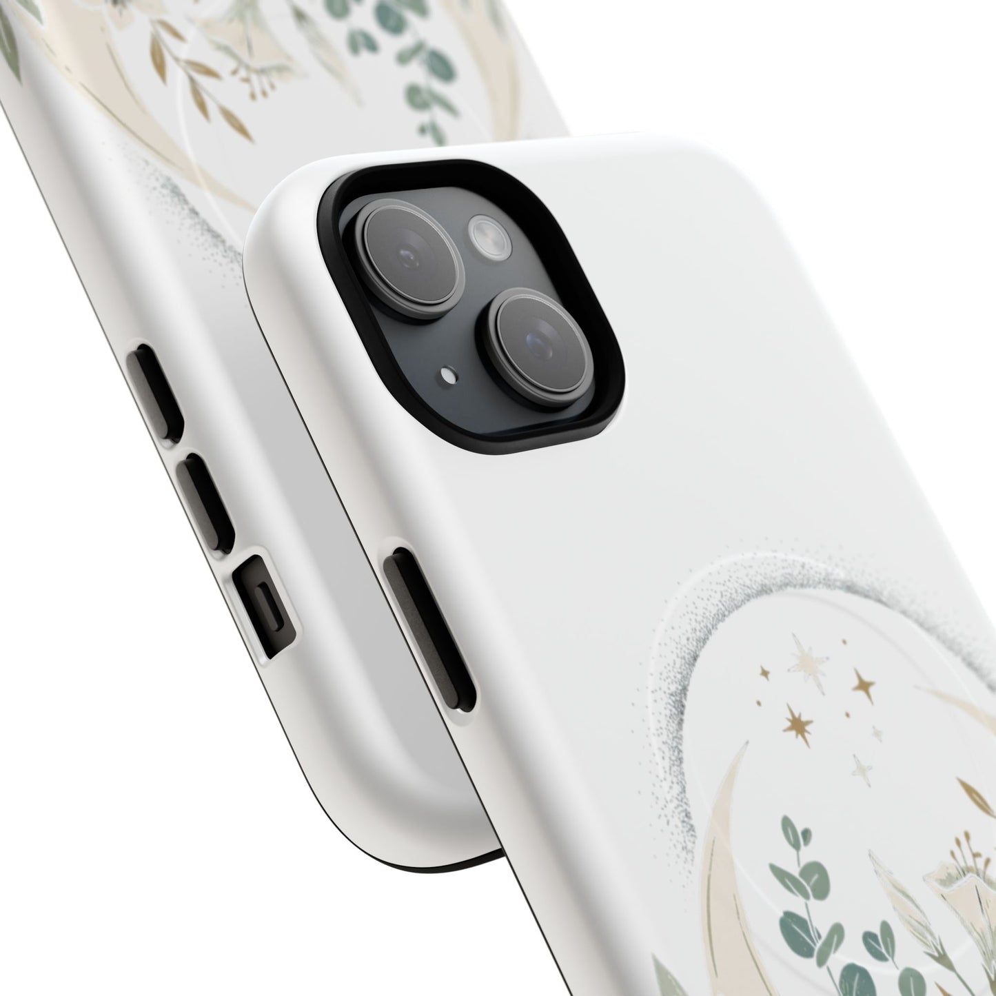 Custom Printed Botanical Phone Case – MagSafe Compatible, Dual-Layer, Glossy or Matte