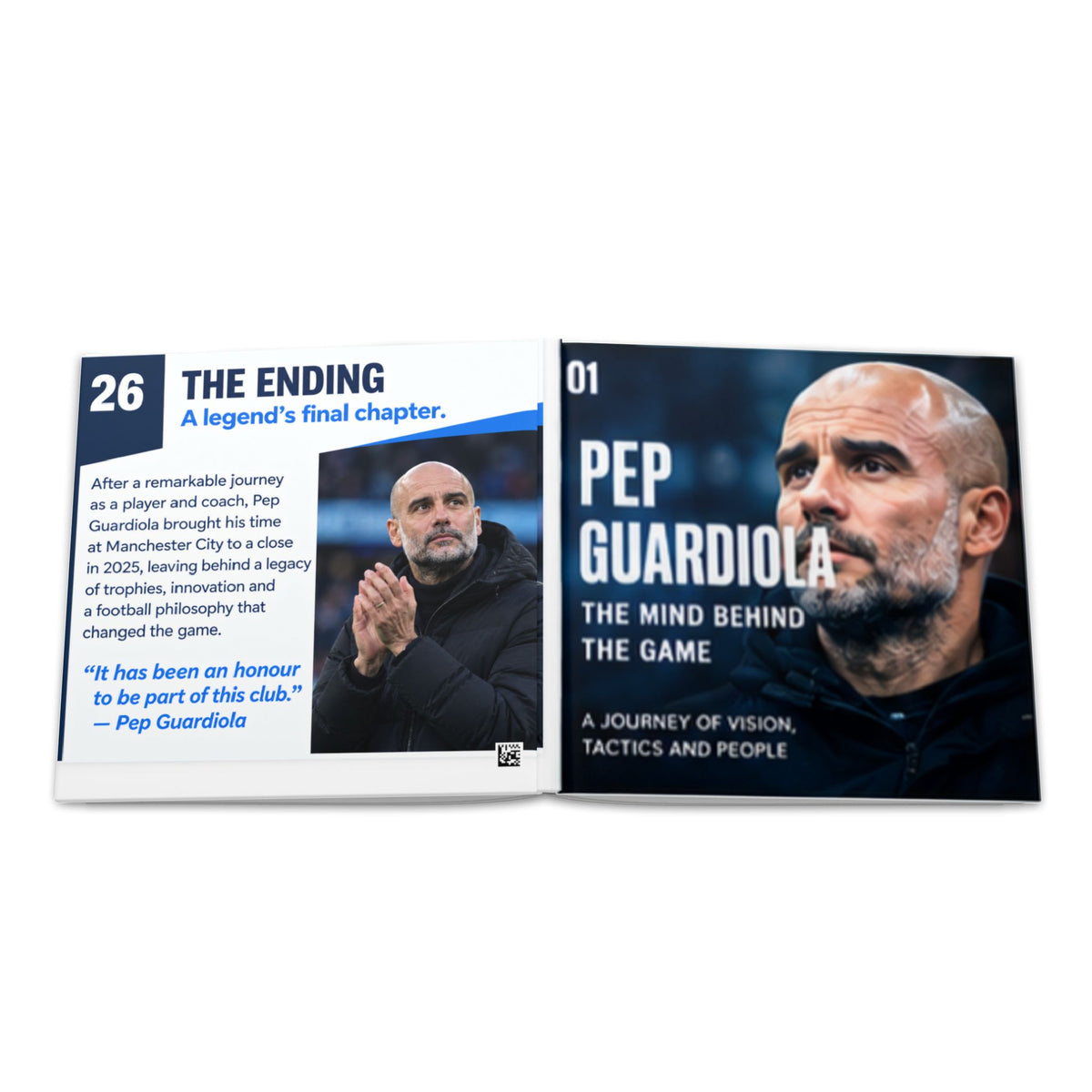 Custom Printed Pep Guardiola The Mind Behind the Game Hardcover Photo Book - Mayon Finds
