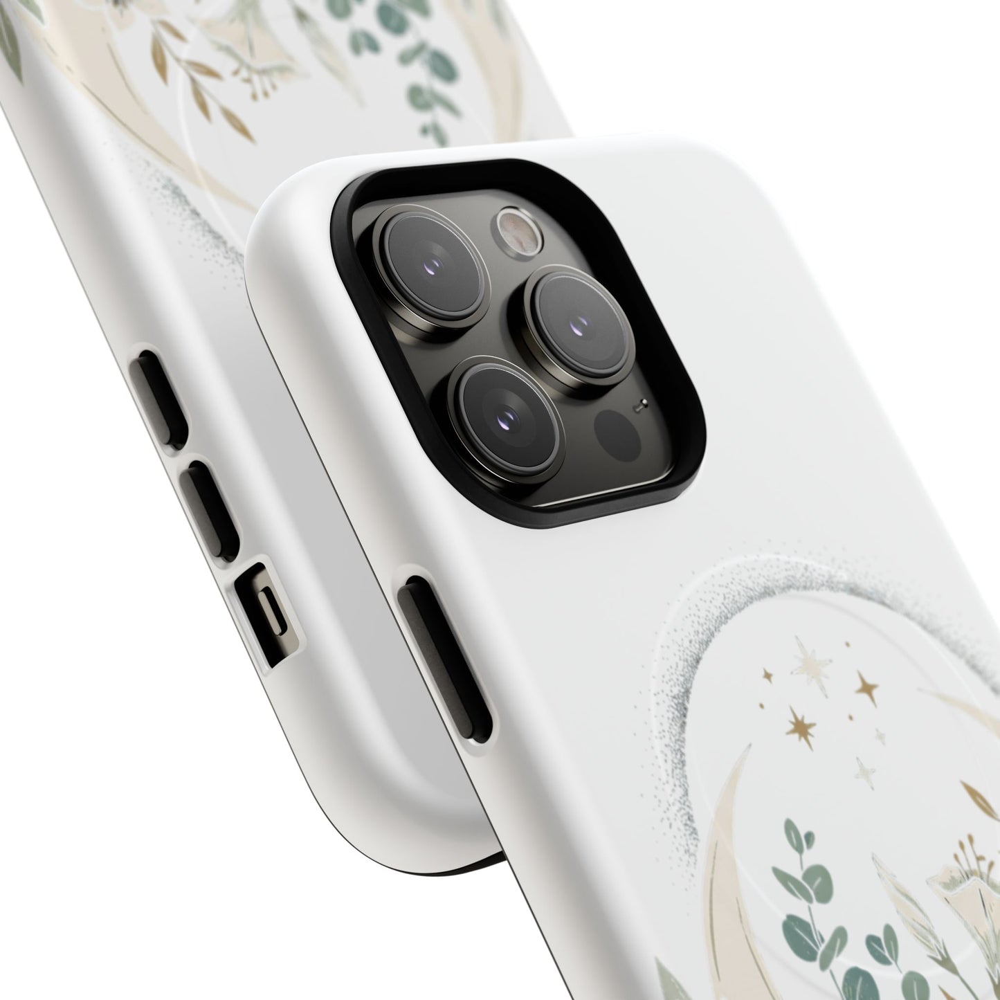 Custom Printed Botanical Phone Case – MagSafe Compatible, Dual-Layer, Glossy or Matte
