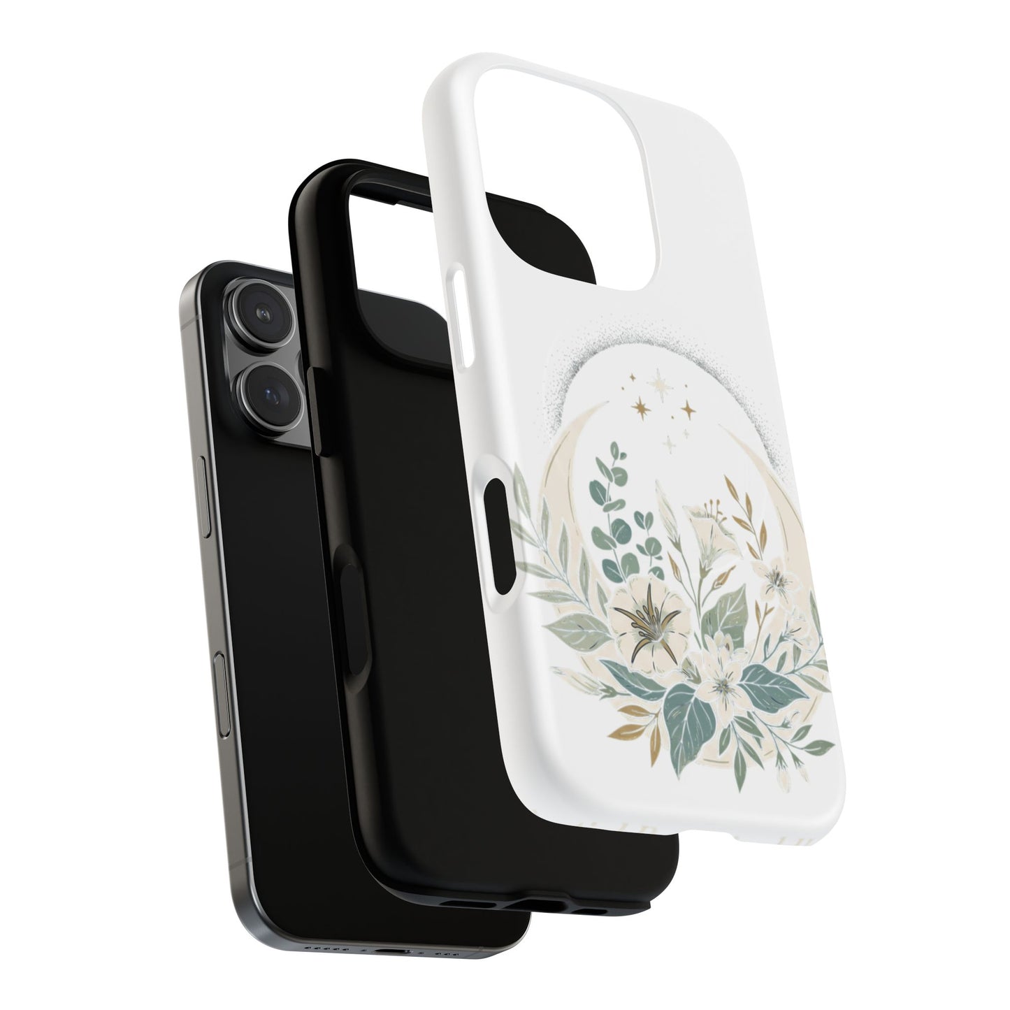 Custom Printed Botanical Phone Case – MagSafe Compatible, Dual-Layer, Glossy or Matte