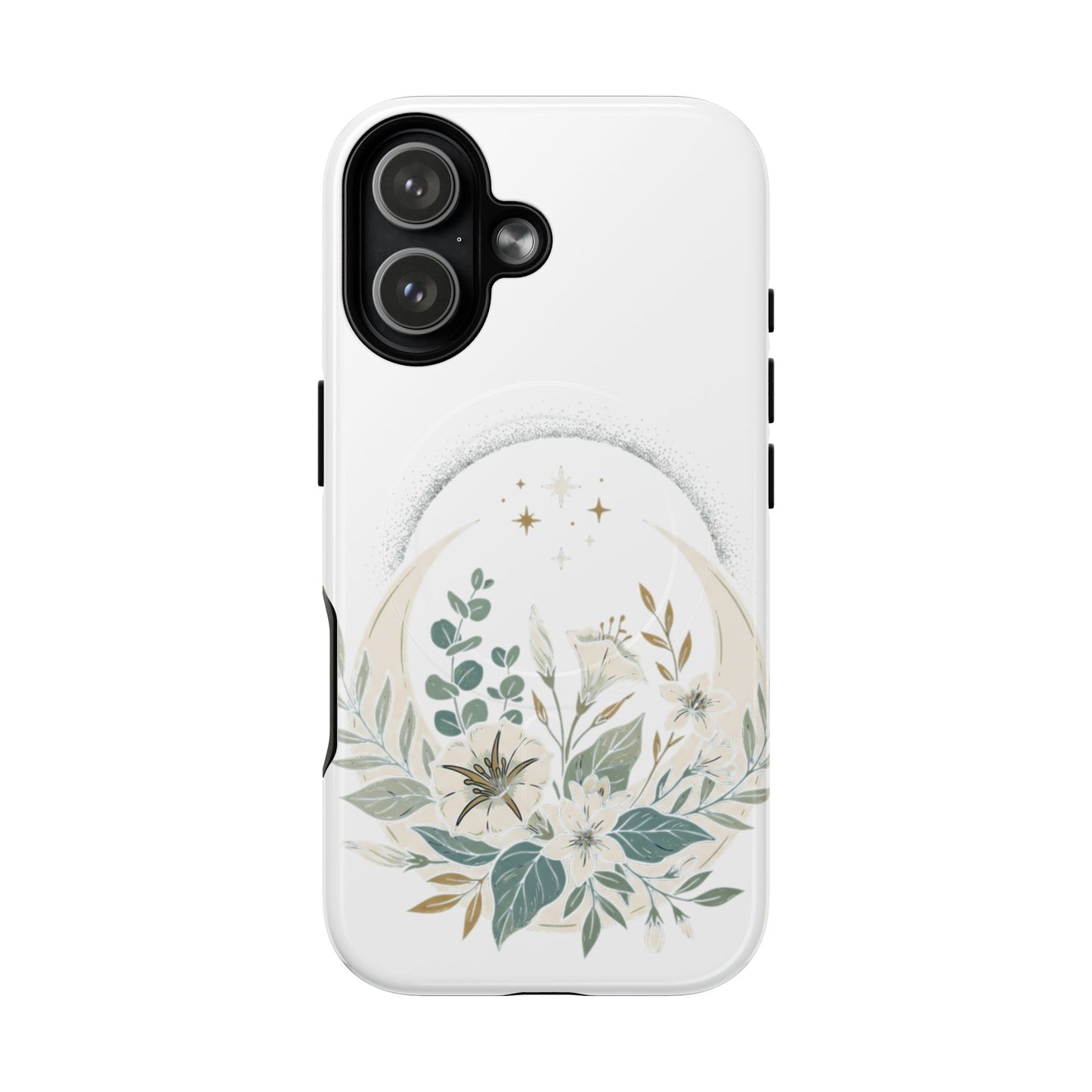 Custom Printed Botanical Phone Case – MagSafe Compatible, Dual-Layer, Glossy or Matte