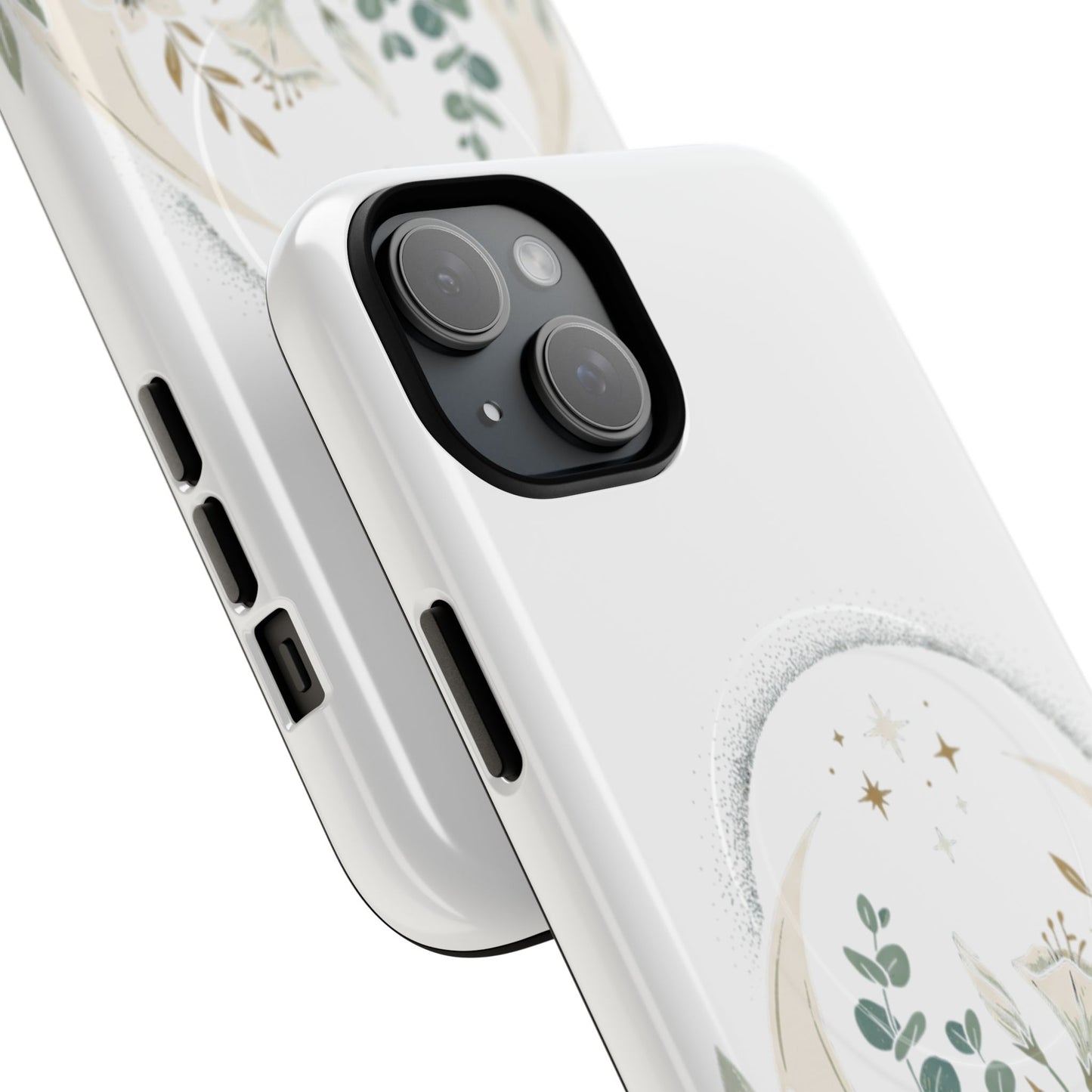 Custom Printed Botanical Phone Case – MagSafe Compatible, Dual-Layer, Glossy or Matte