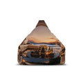 Custom Printed  Coastal Sunset Bean Bag Cover — Luxe Outdoor-Inspired Lounge Slipcover