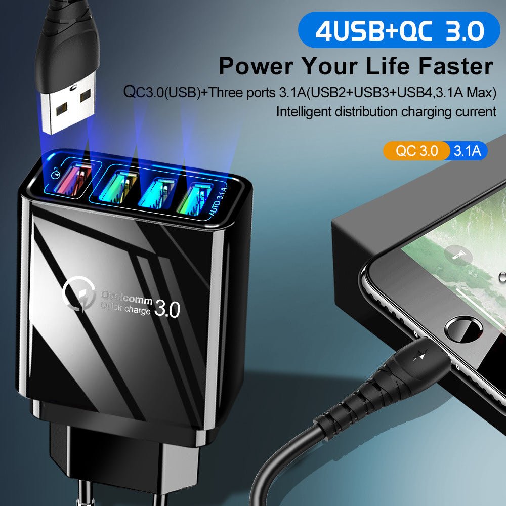 Multi-Port Mobile Phone Charger Power Adapter & Fast Wall USB Charger - Mayon Finds