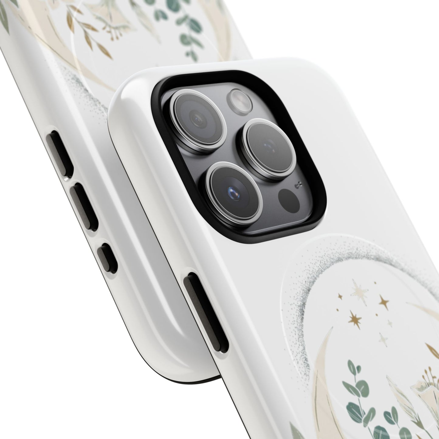 Custom Printed Botanical Phone Case – MagSafe Compatible, Dual-Layer, Glossy or Matte