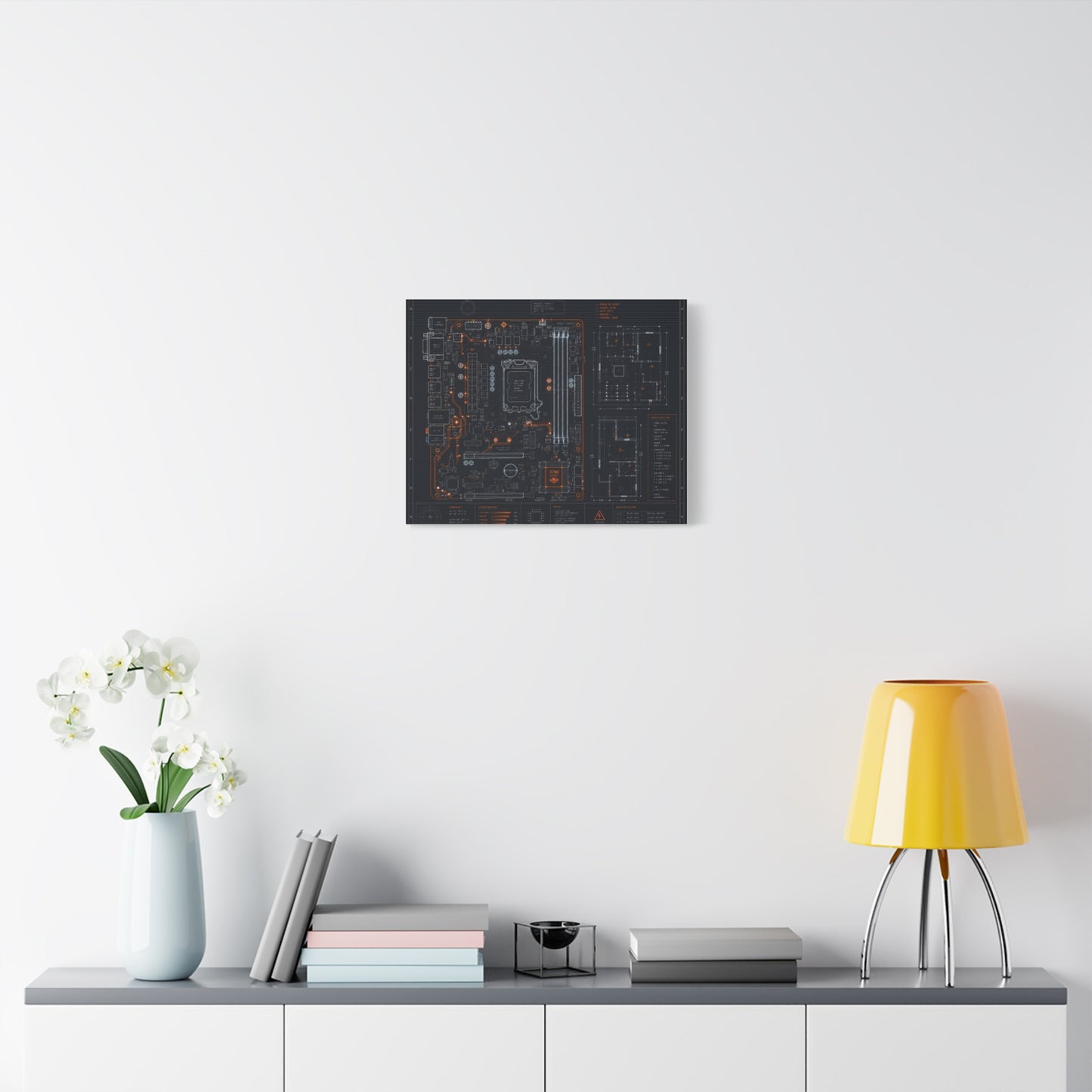 Custom Printed Circuit Board Matte Canvas Wall Art – 60 Sizes, Vertical, Horizontal & Square