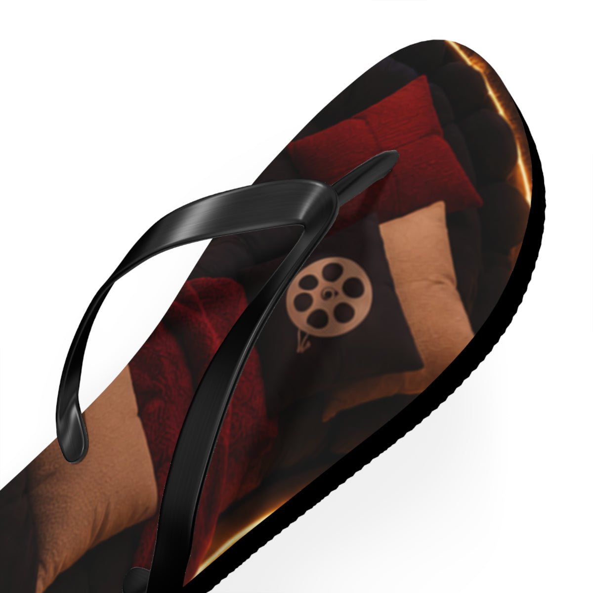 Custom Printed Gothic Black and Red Flip Flops - Mayon Finds