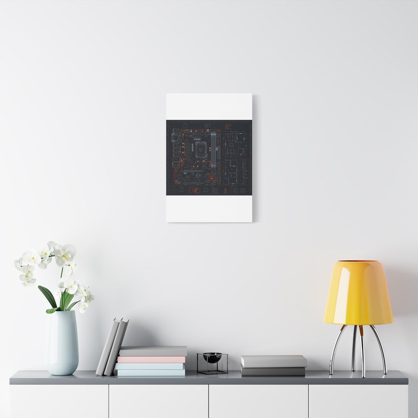 Custom Printed Circuit Board Matte Canvas Wall Art – 60 Sizes, Vertical, Horizontal & Square