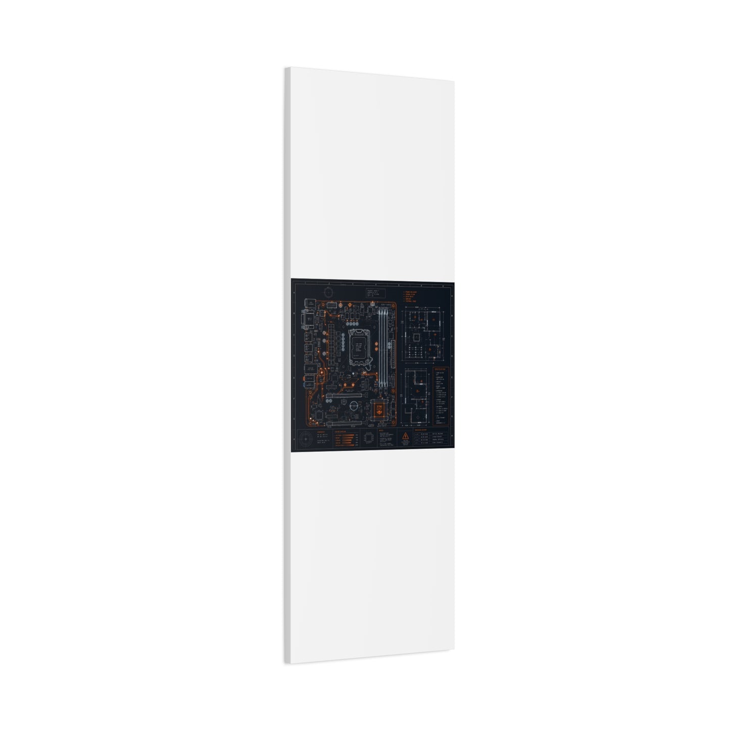 Custom Printed Circuit Board Matte Canvas Wall Art – 60 Sizes, Vertical, Horizontal & Square