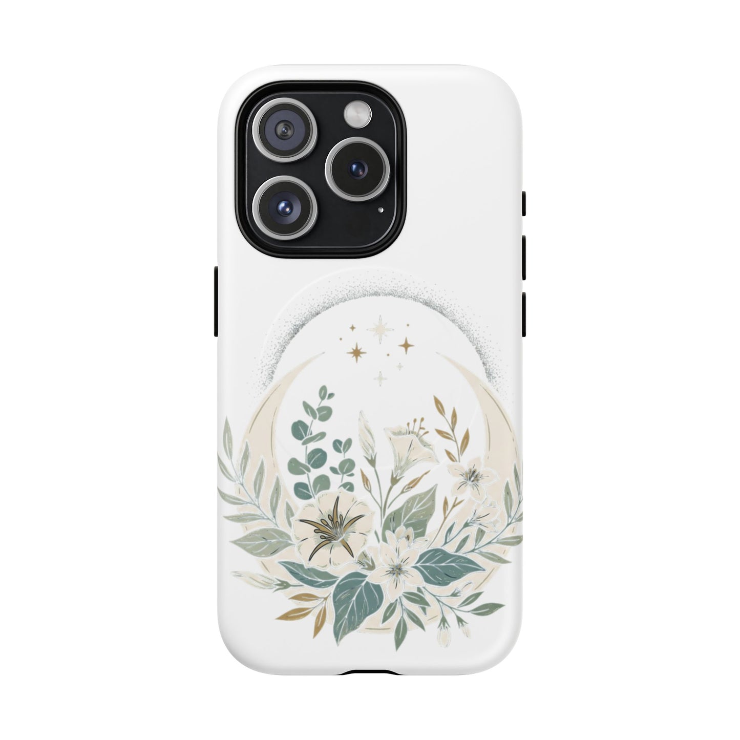 Custom Printed Botanical Phone Case – MagSafe Compatible, Dual-Layer, Glossy or Matte