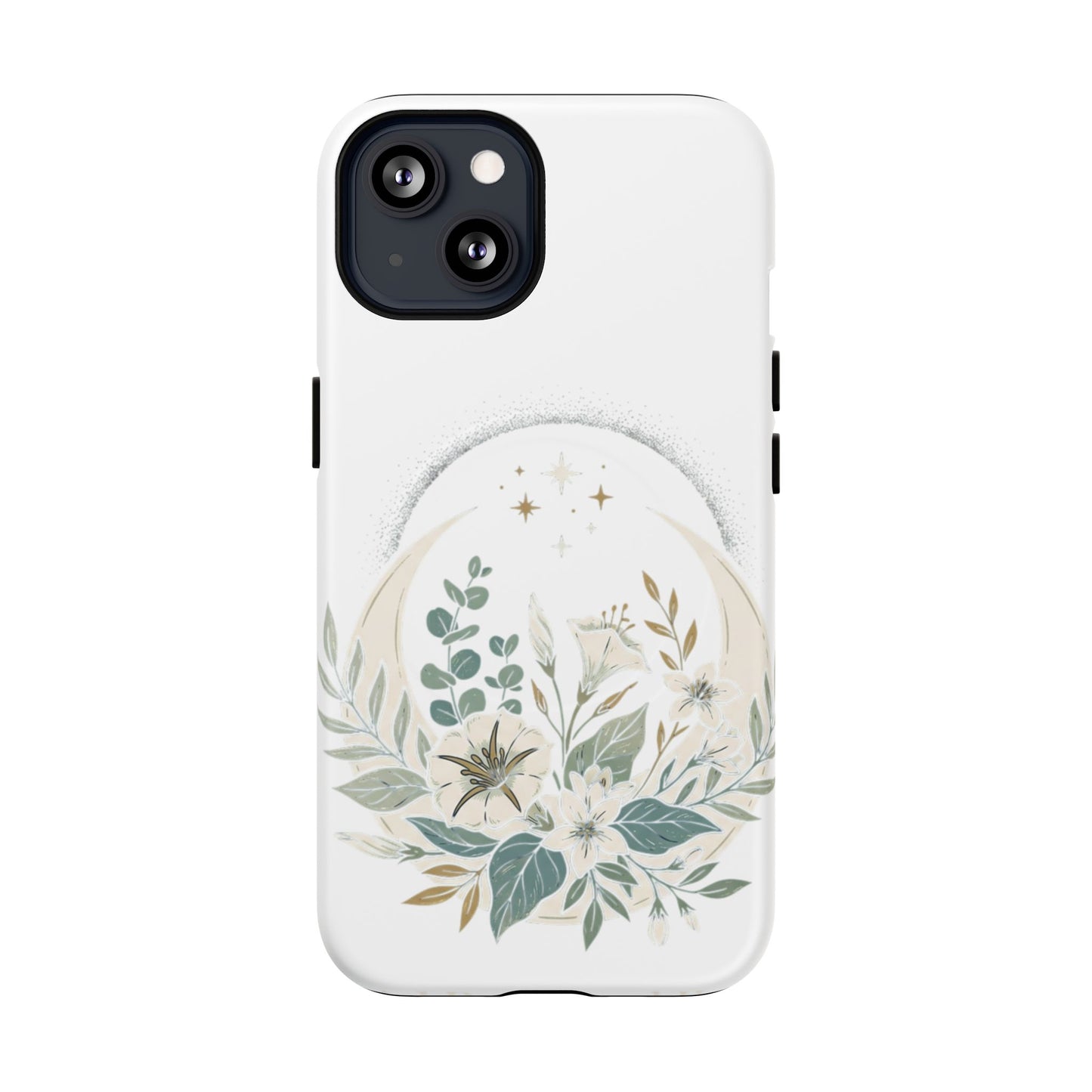 Custom Printed Botanical Phone Case – MagSafe Compatible, Dual-Layer, Glossy or Matte