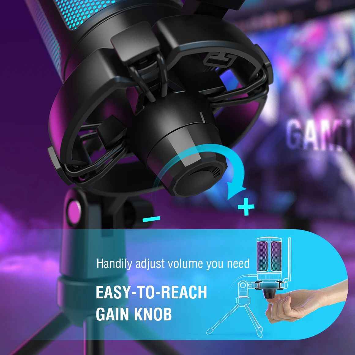 USB Condenser Gaming Microphone for PC, PS4 & PS5 - Mayon Finds