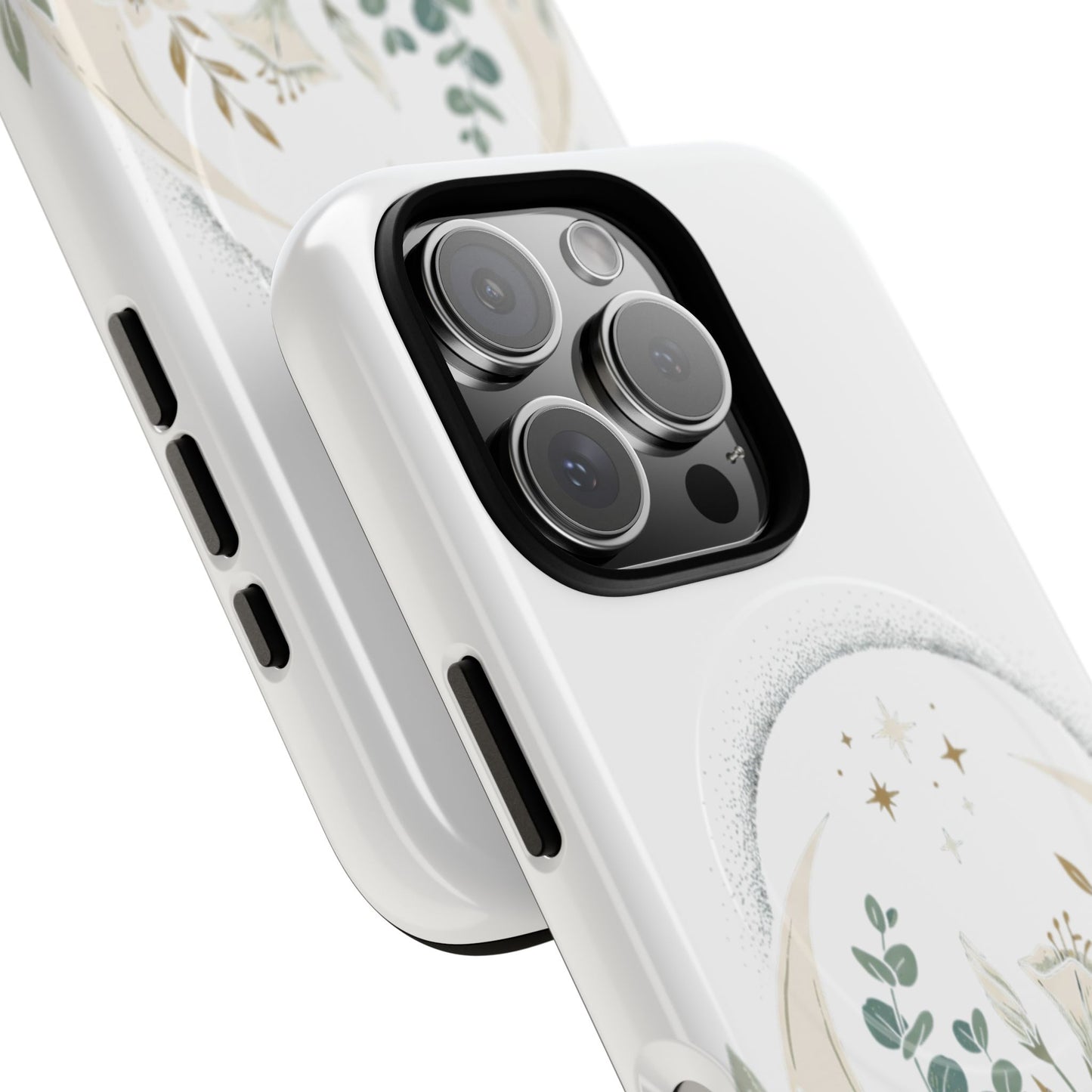 Custom Printed Botanical Phone Case – MagSafe Compatible, Dual-Layer, Glossy or Matte