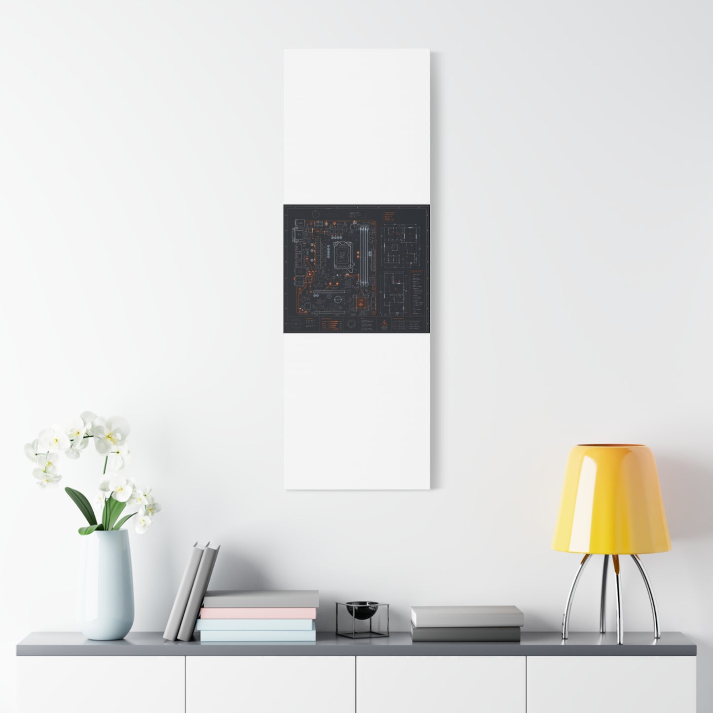 Custom Printed Circuit Board Matte Canvas Wall Art – 60 Sizes, Vertical, Horizontal & Square