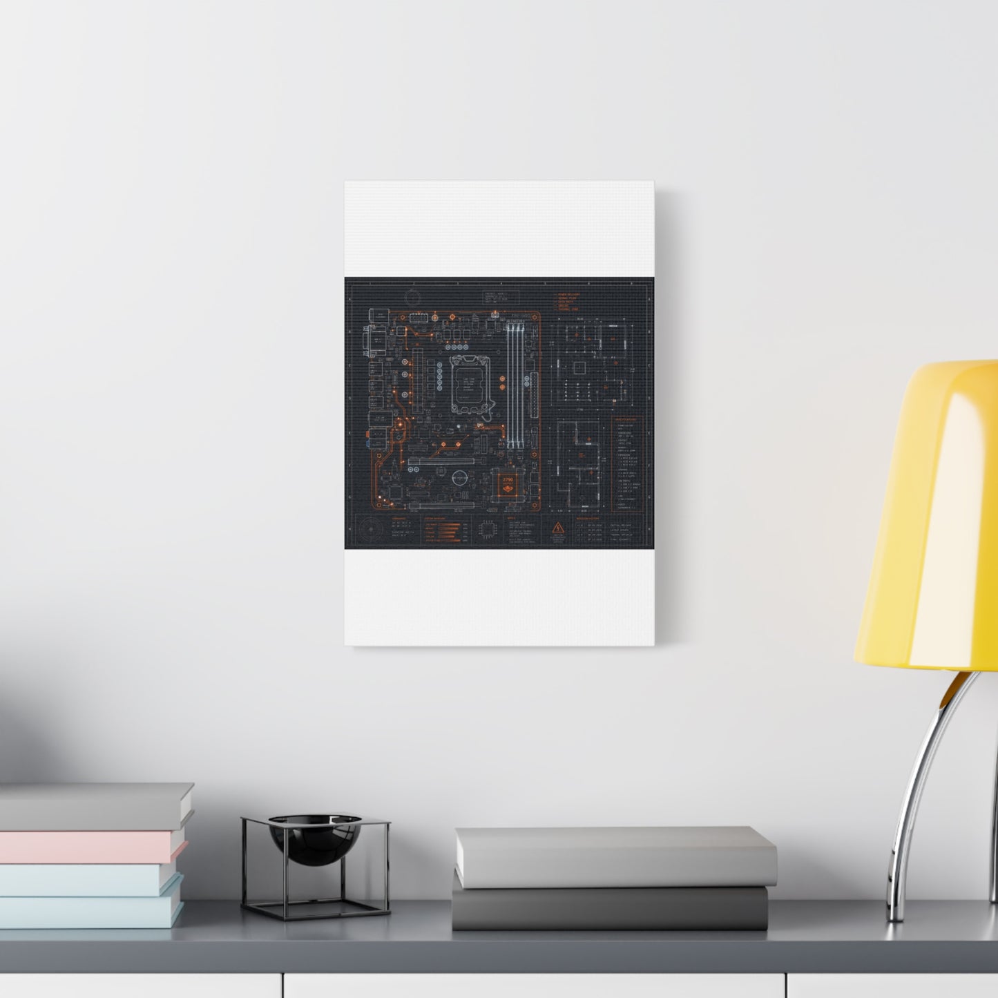 Custom Printed Circuit Board Matte Canvas Wall Art – 60 Sizes, Vertical, Horizontal & Square