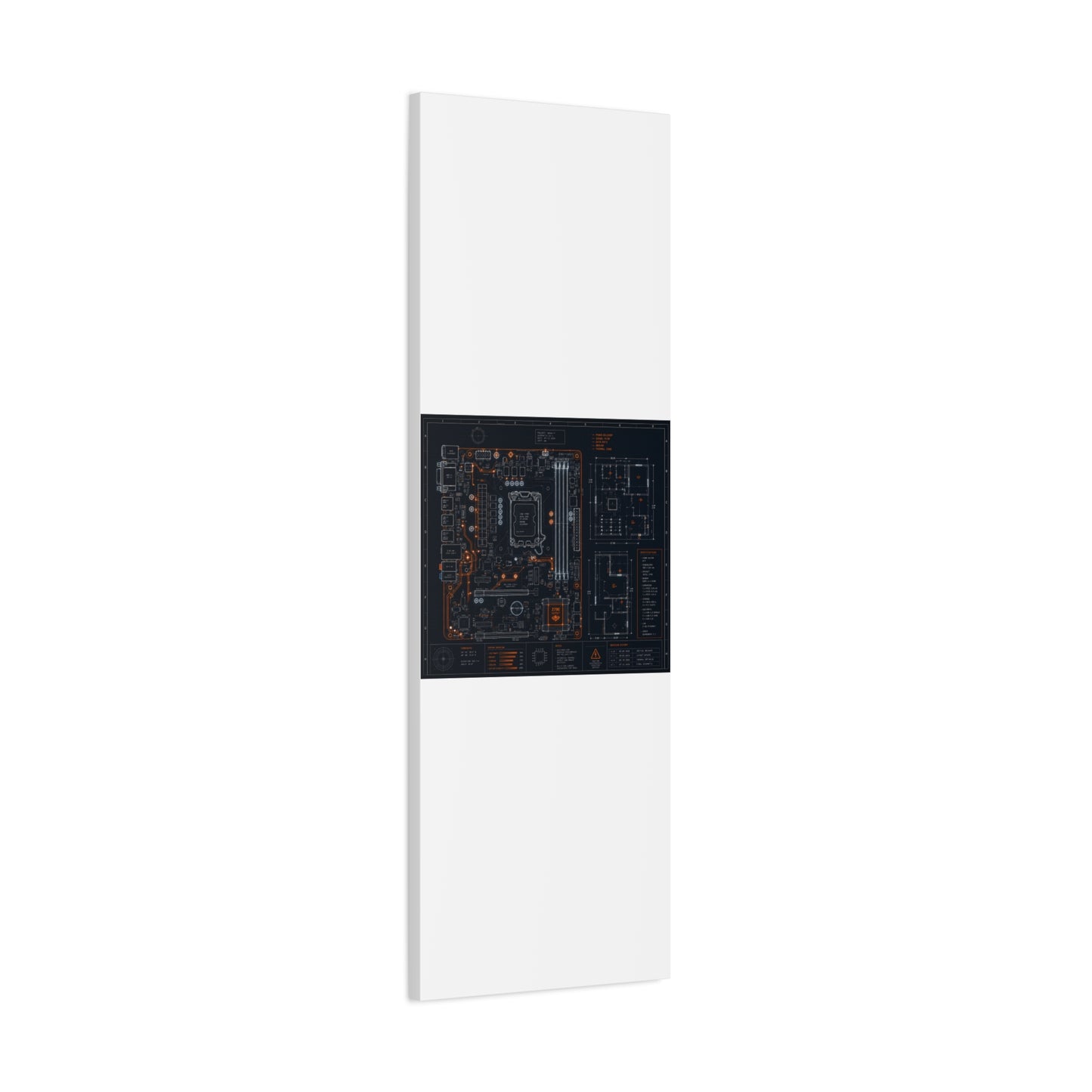 Custom Printed Circuit Board Matte Canvas Wall Art – 60 Sizes, Vertical, Horizontal & Square