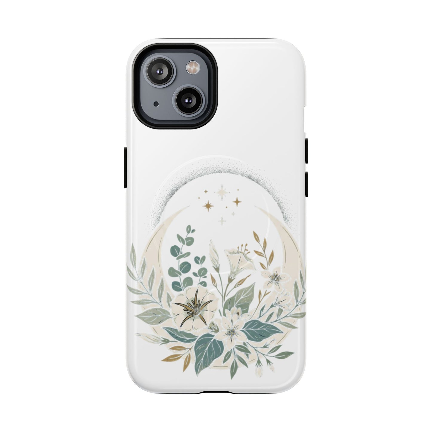 Custom Printed Botanical Phone Case – MagSafe Compatible, Dual-Layer, Glossy or Matte