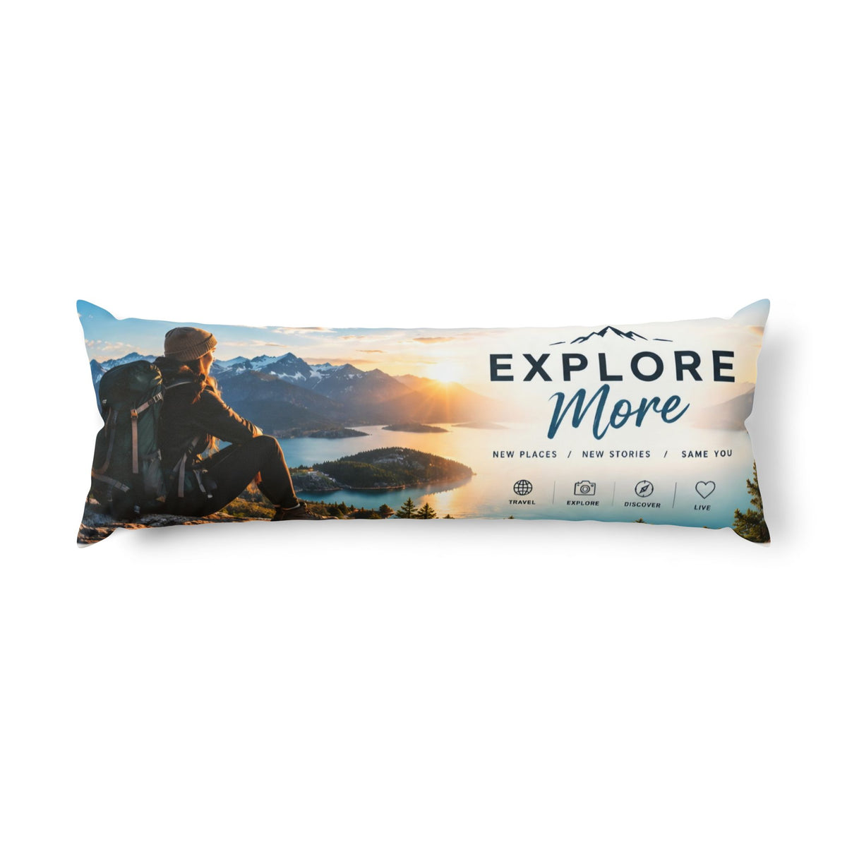 Custom Printed Motivational Body Pillow – Stronger Every Day & Explore More Designs - Mayon Finds