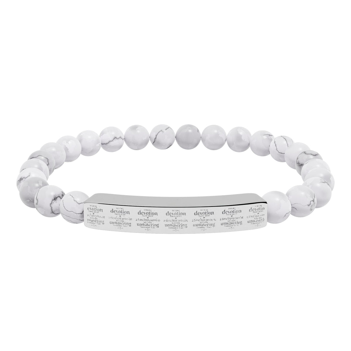 Custom Engraved Natural Stone Engraved Bar Bracelet - Mayon Finds