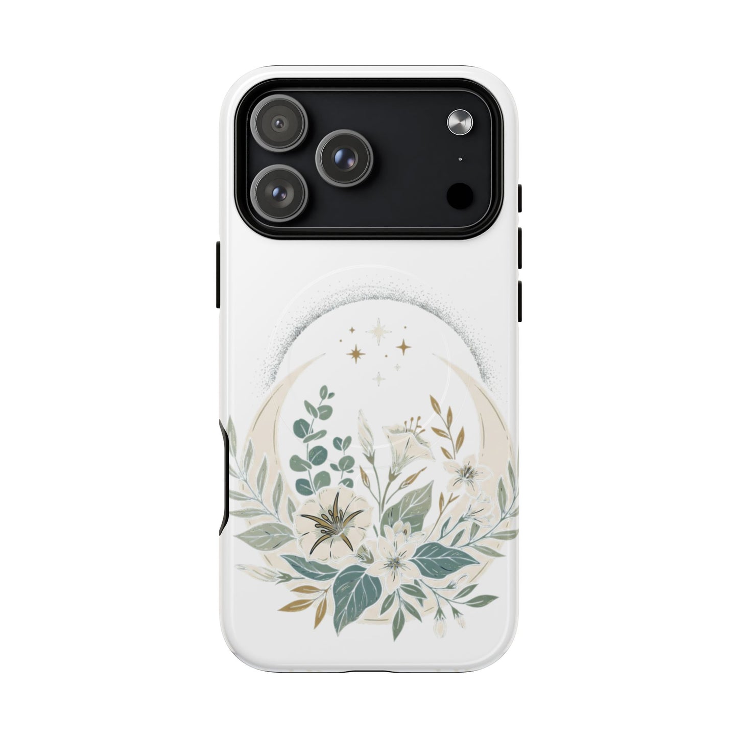 Custom Printed Botanical Phone Case – MagSafe Compatible, Dual-Layer, Glossy or Matte