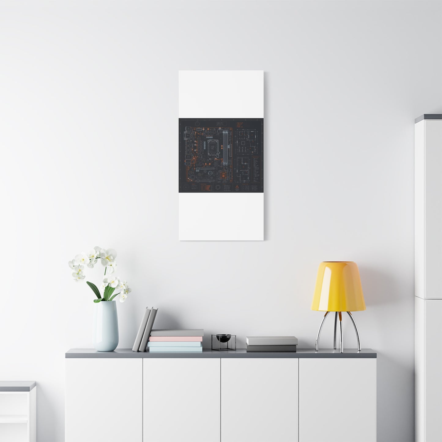 Custom Printed Circuit Board Matte Canvas Wall Art – 60 Sizes, Vertical, Horizontal & Square