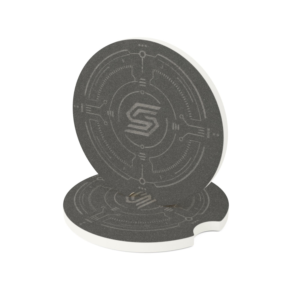 Soapstone Car Coaster — Tech Emblem Drink Holder