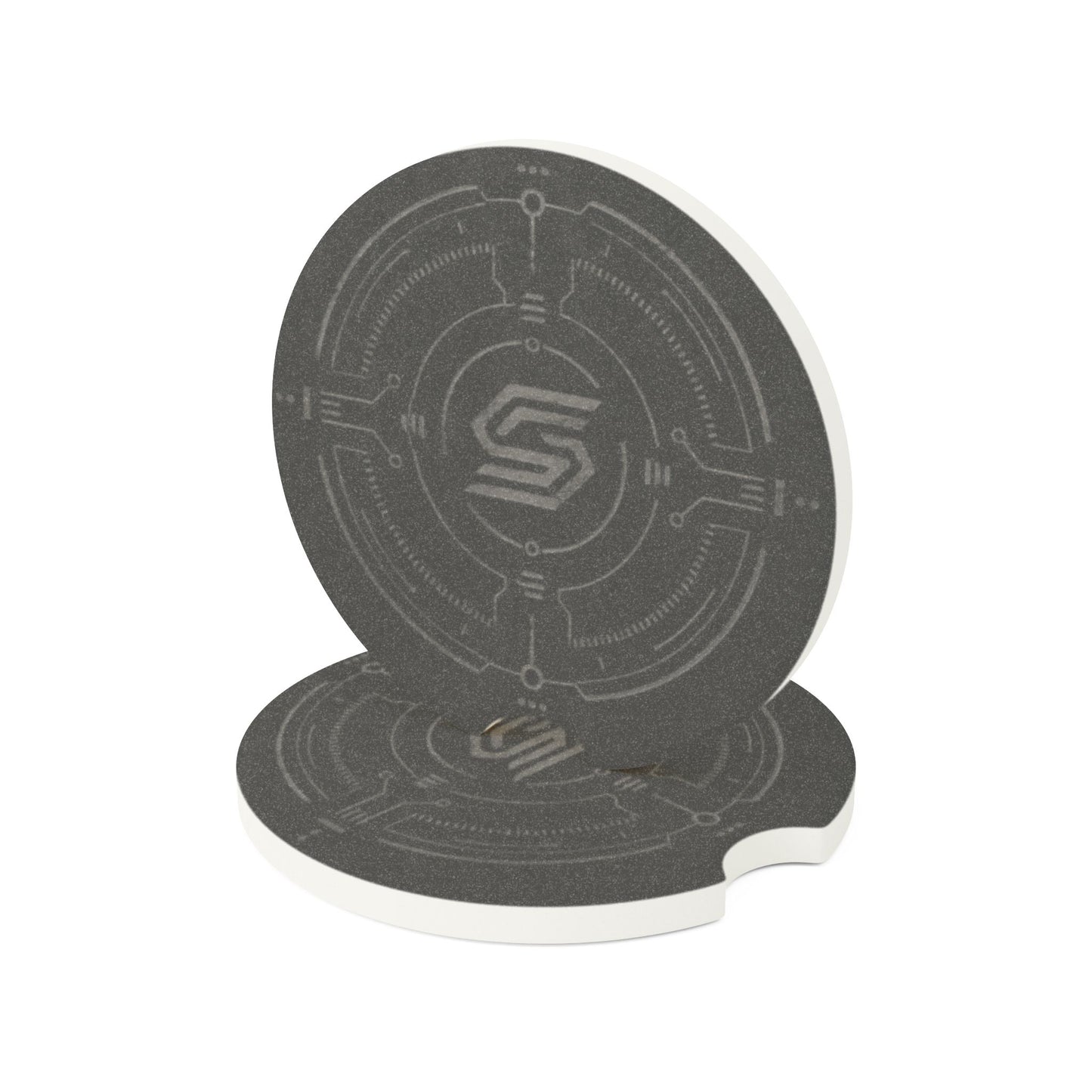 Custom Printed Soapstone Car Coaster – Tech Emblem, Sets of 1, 2 or 4