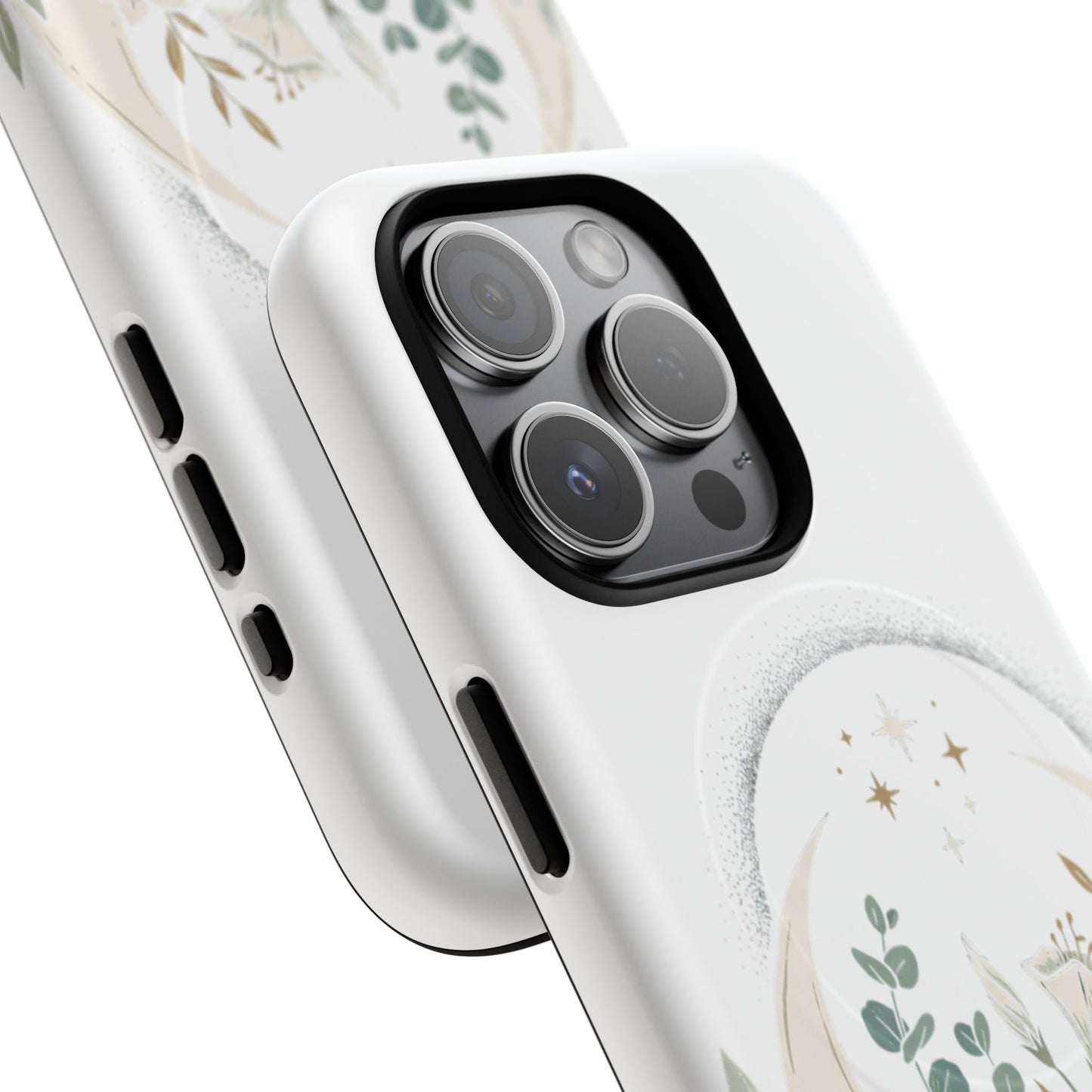 Custom Printed Botanical Phone Case – MagSafe Compatible, Dual-Layer, Glossy or Matte