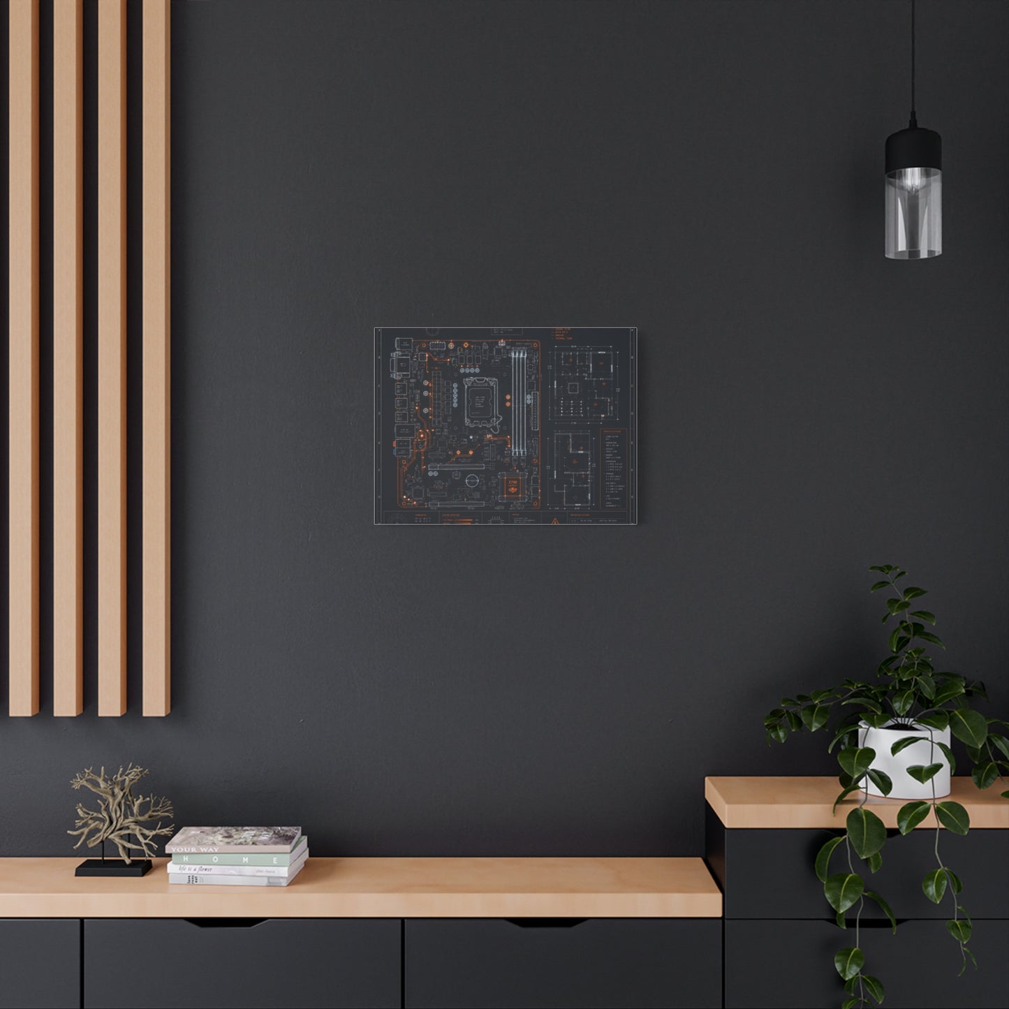 Custom Printed Circuit Board Matte Canvas Wall Art – 60 Sizes, Vertical, Horizontal & Square